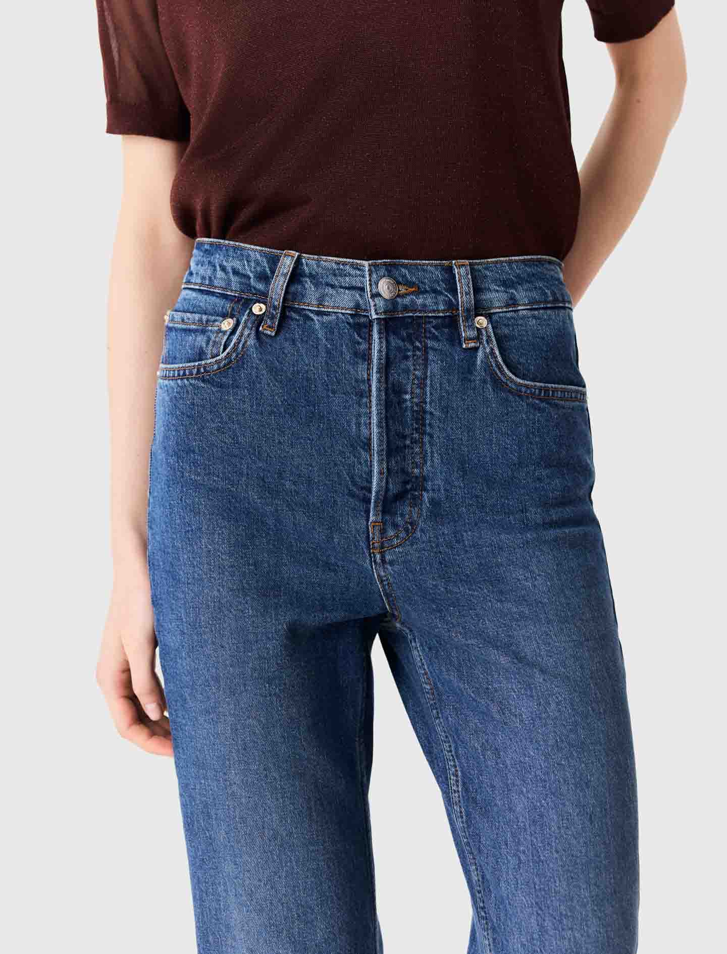 Skinny jeans with brooch - Blue