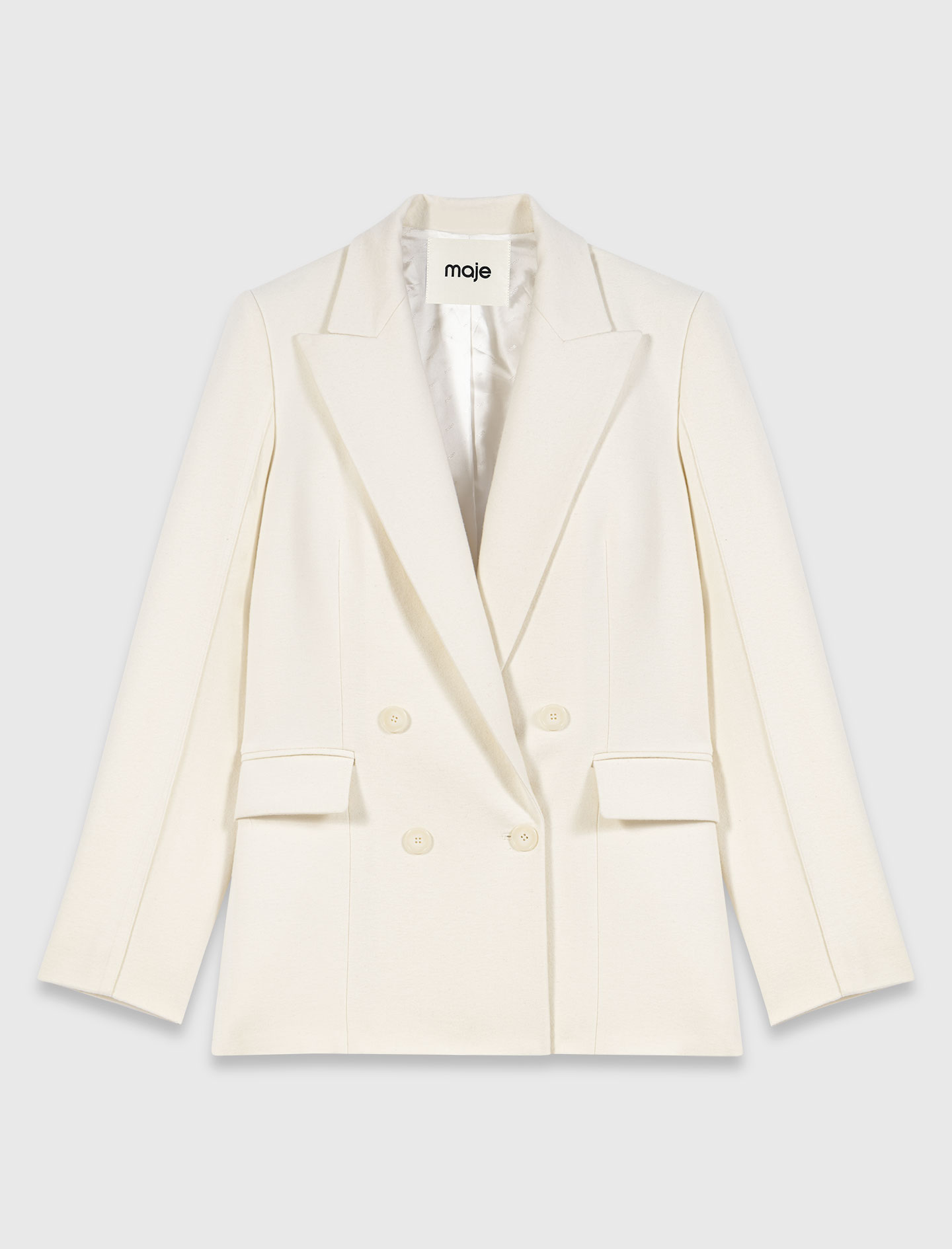 Double-breasted suit jacket - Ecru