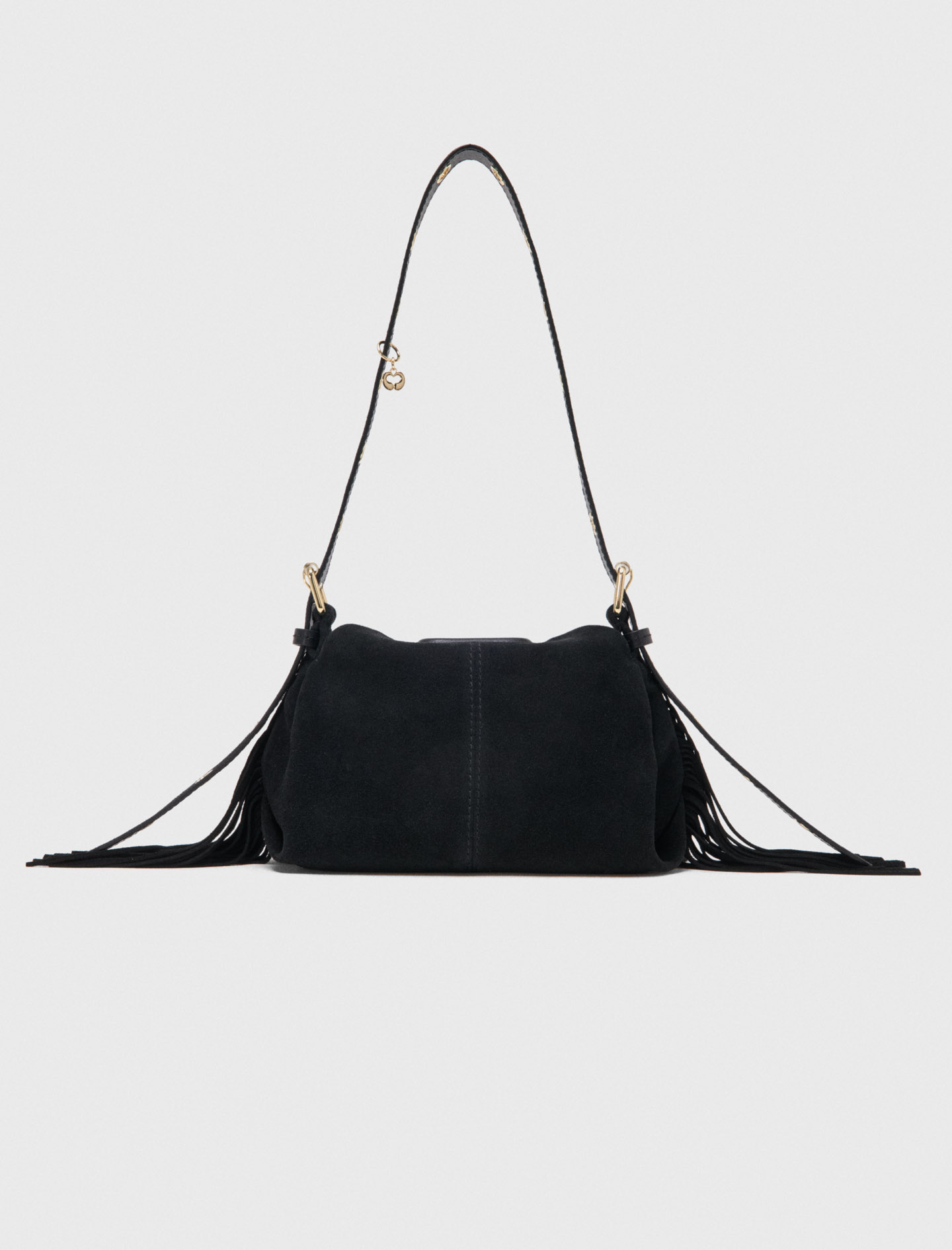 Suede leather mini Miss M bag - Black
