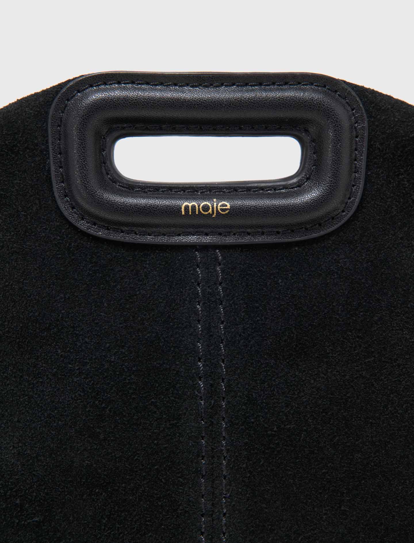 Suede leather mini Miss M bag - Black