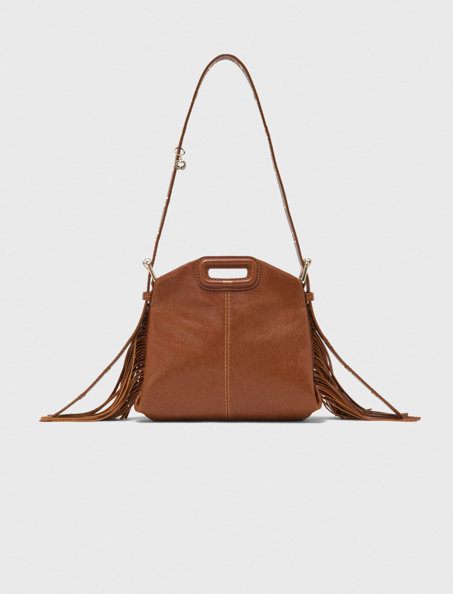Smooth leather mini Miss M bag - Brown