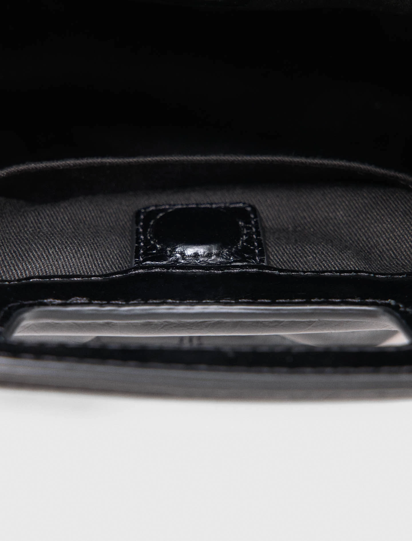 Crackled leather Milpli pouch - Black