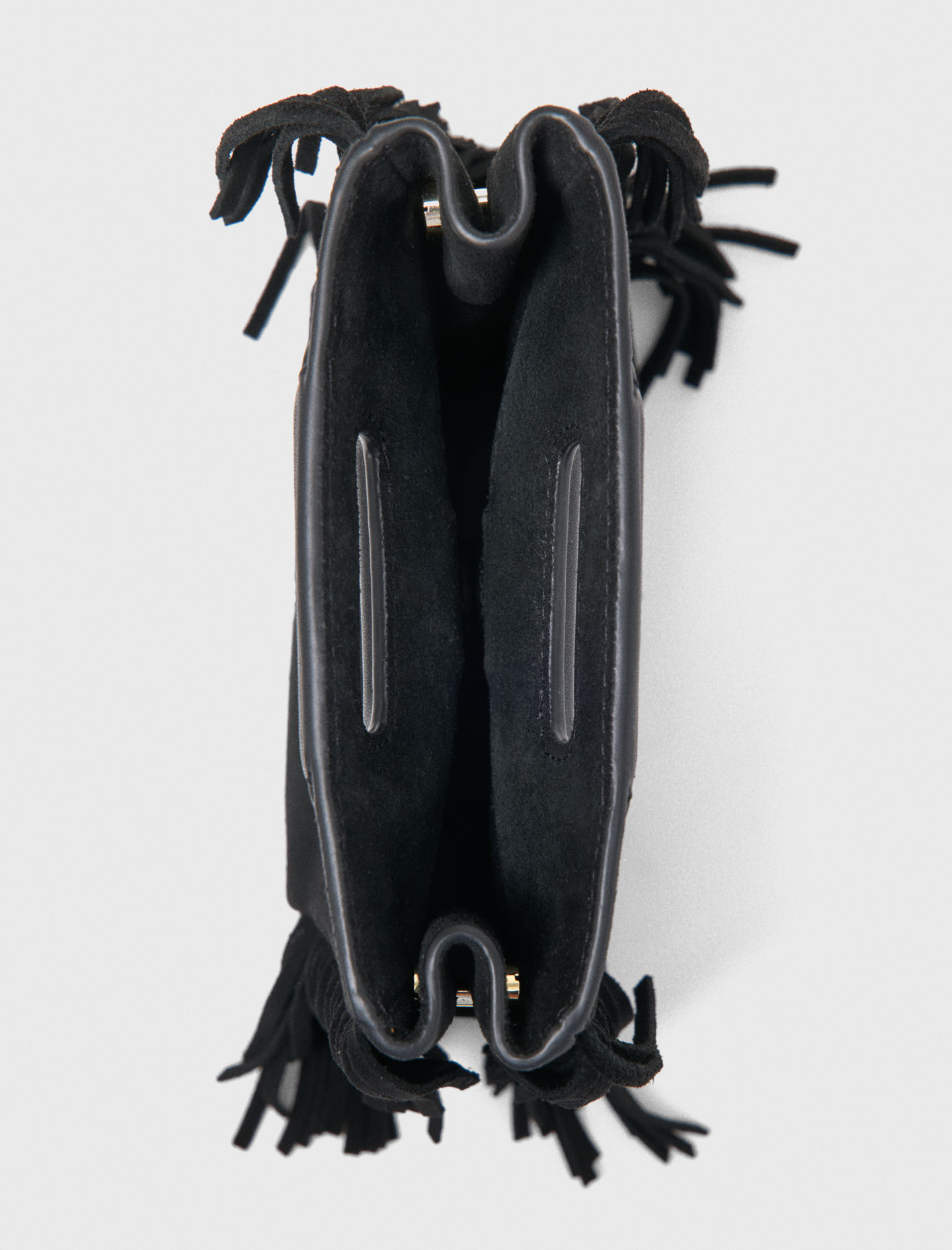 Suede mini M bag - Black