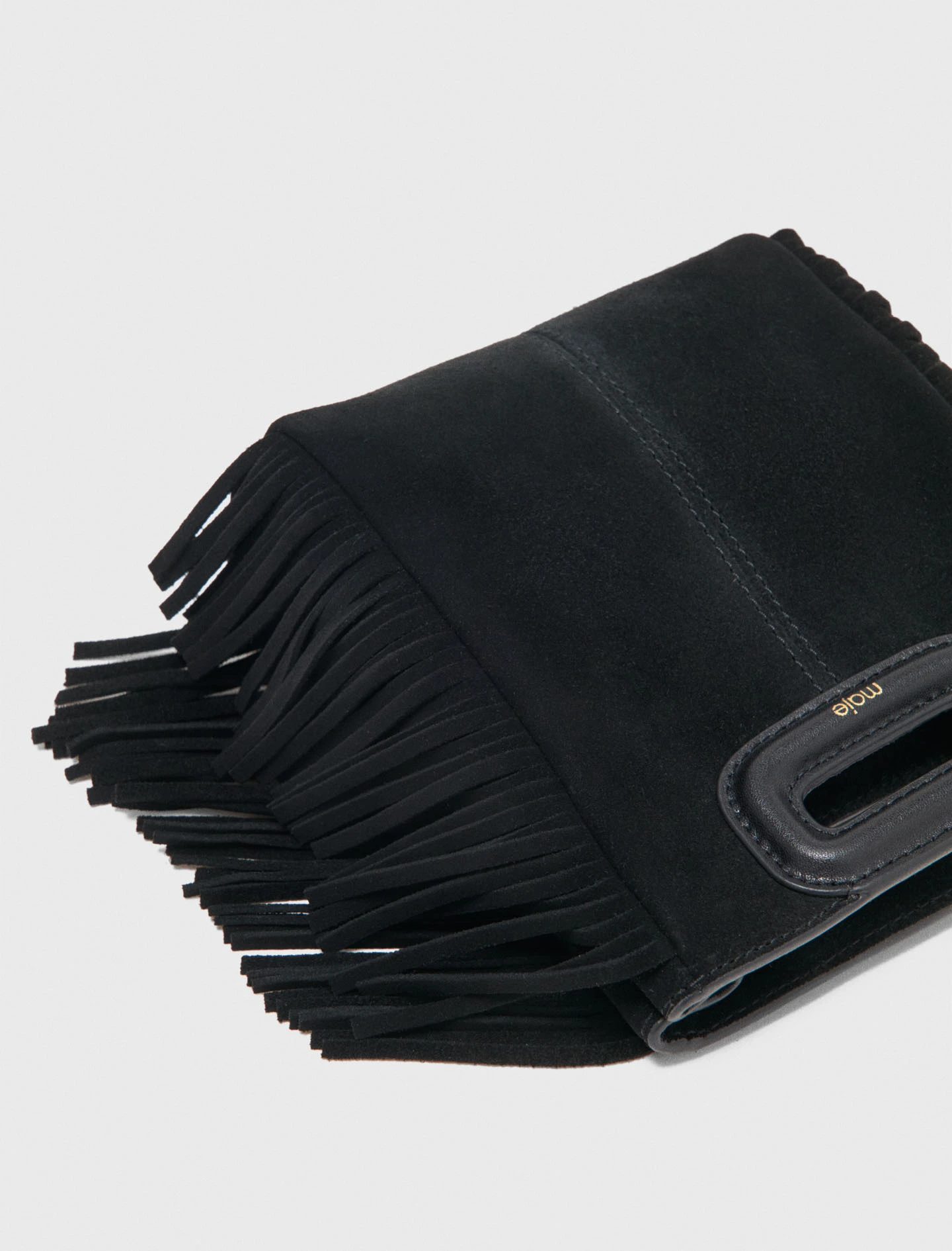Suede mini M bag - Black
