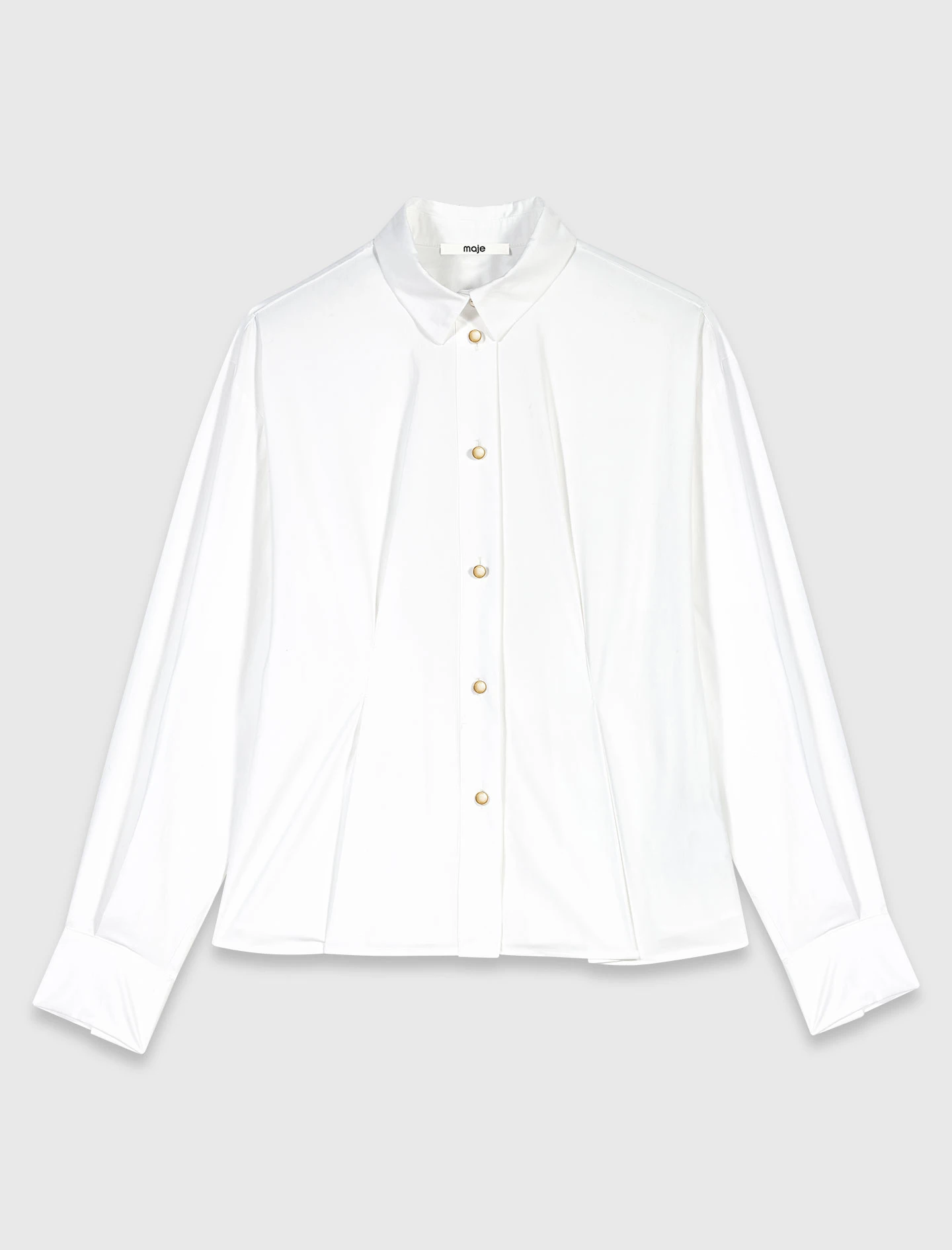 Shirt with lace-up back - White