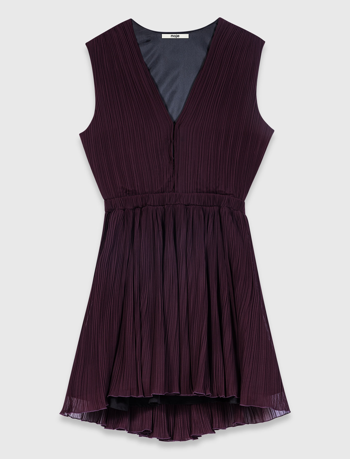 Short pleated skater dress - Mauve