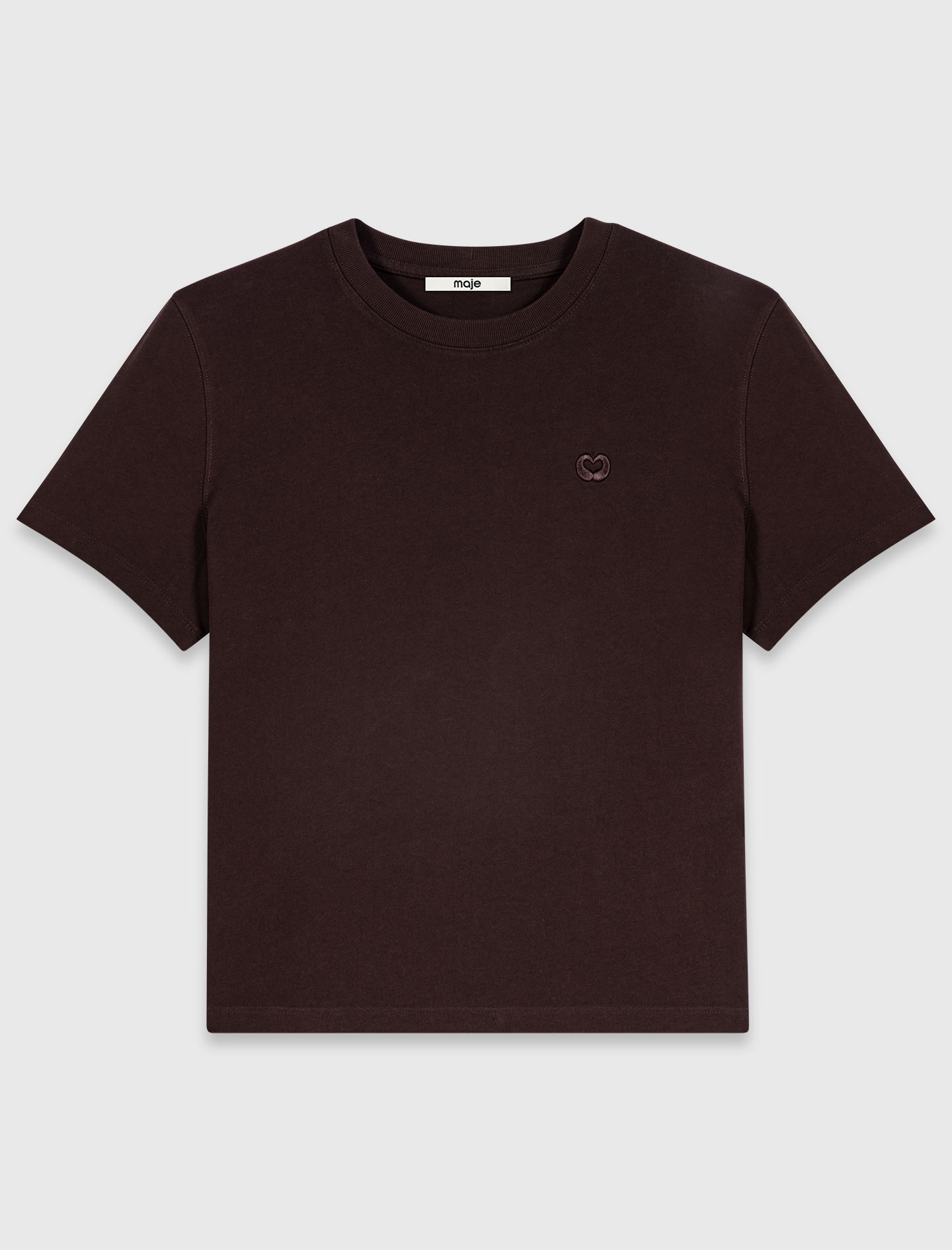 T-shirt with embroidered logo - Brown