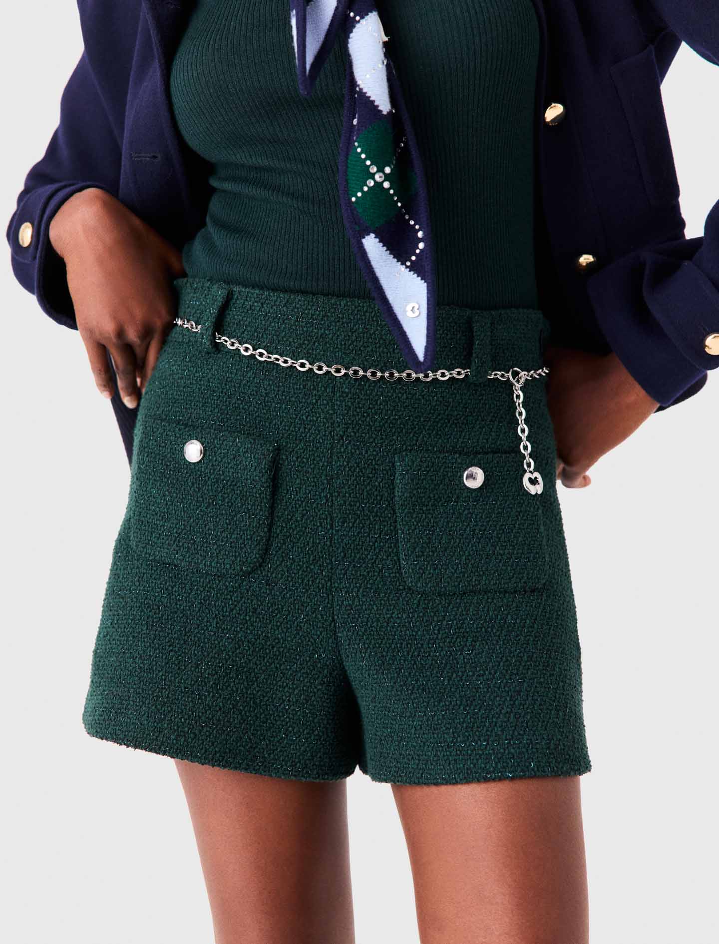Tweed shorts - Green