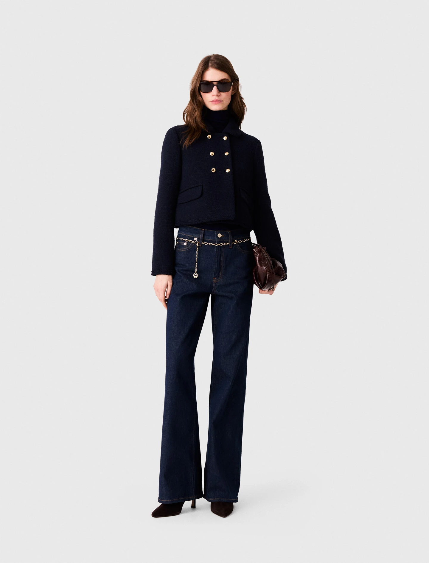 Short tweed jacket - Navy
