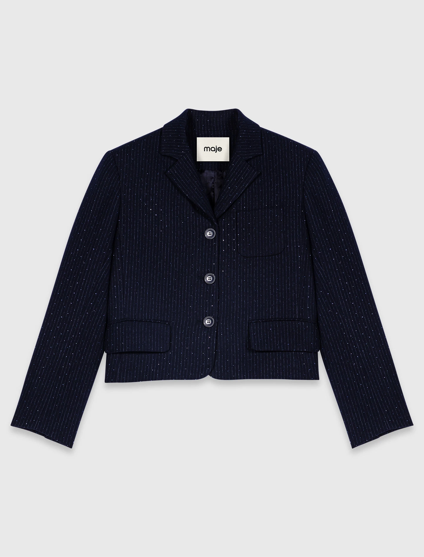 Cropped suit jacket - Navy