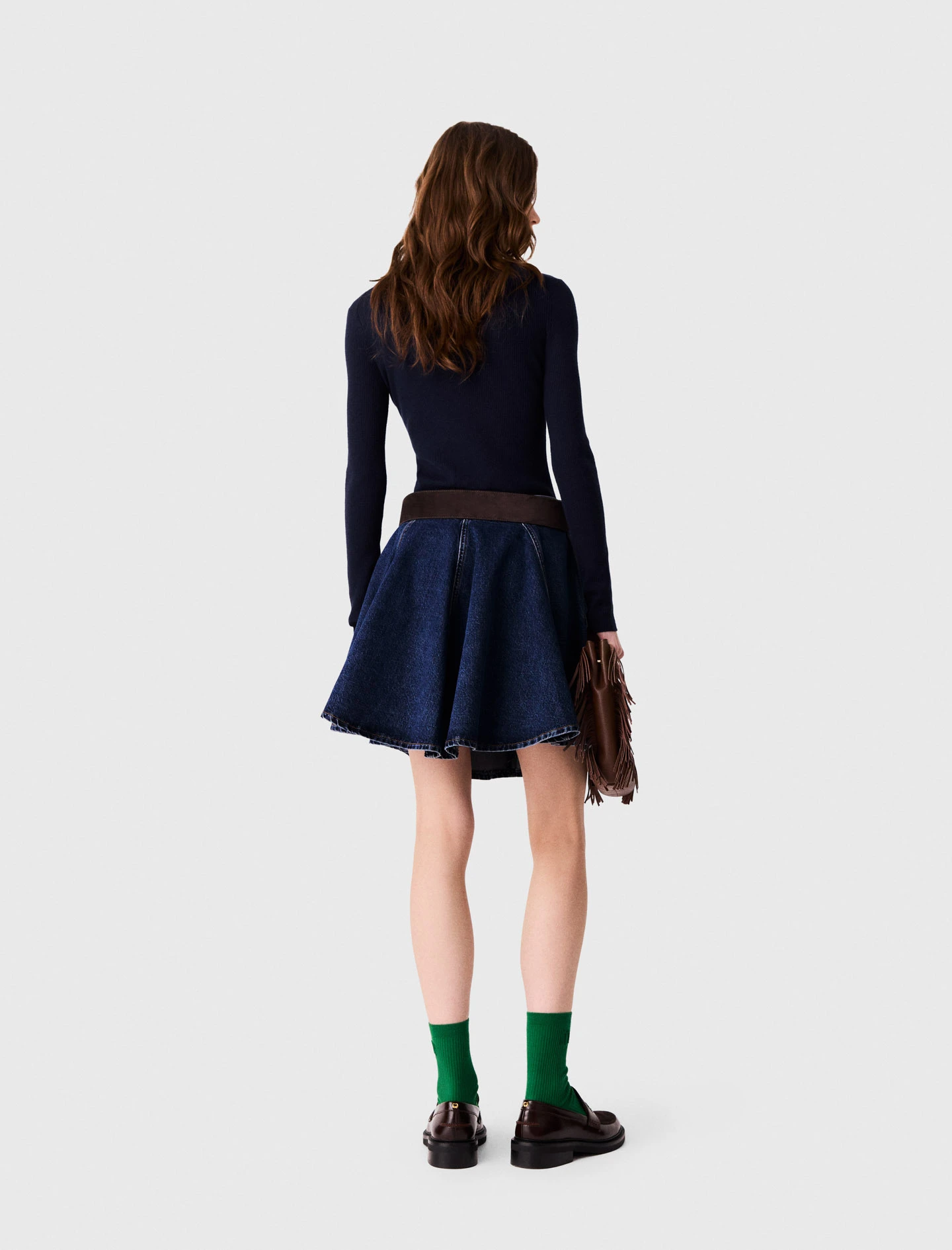 Second-skin high-neck jumper - Black
