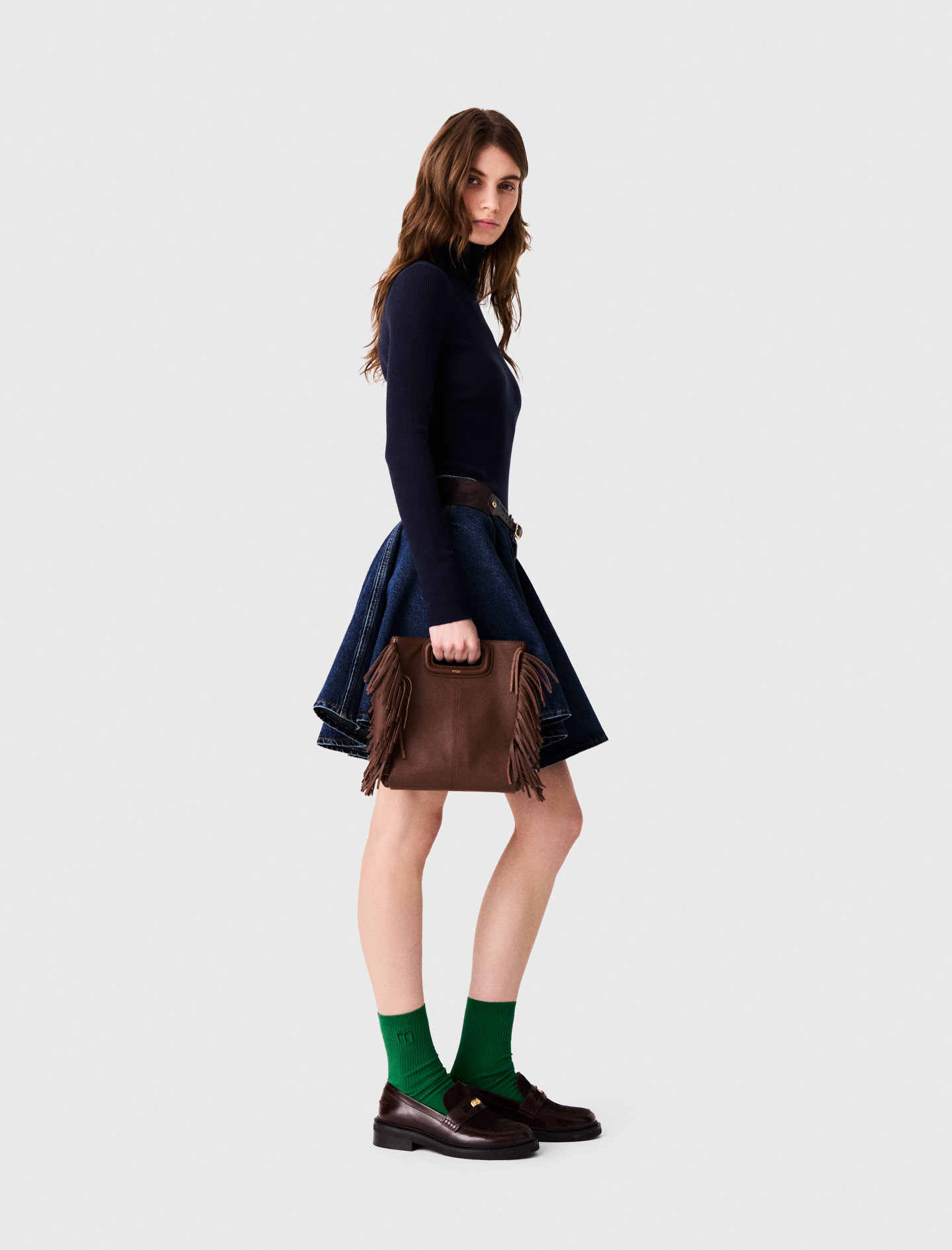 Second-skin high-neck jumper - Black