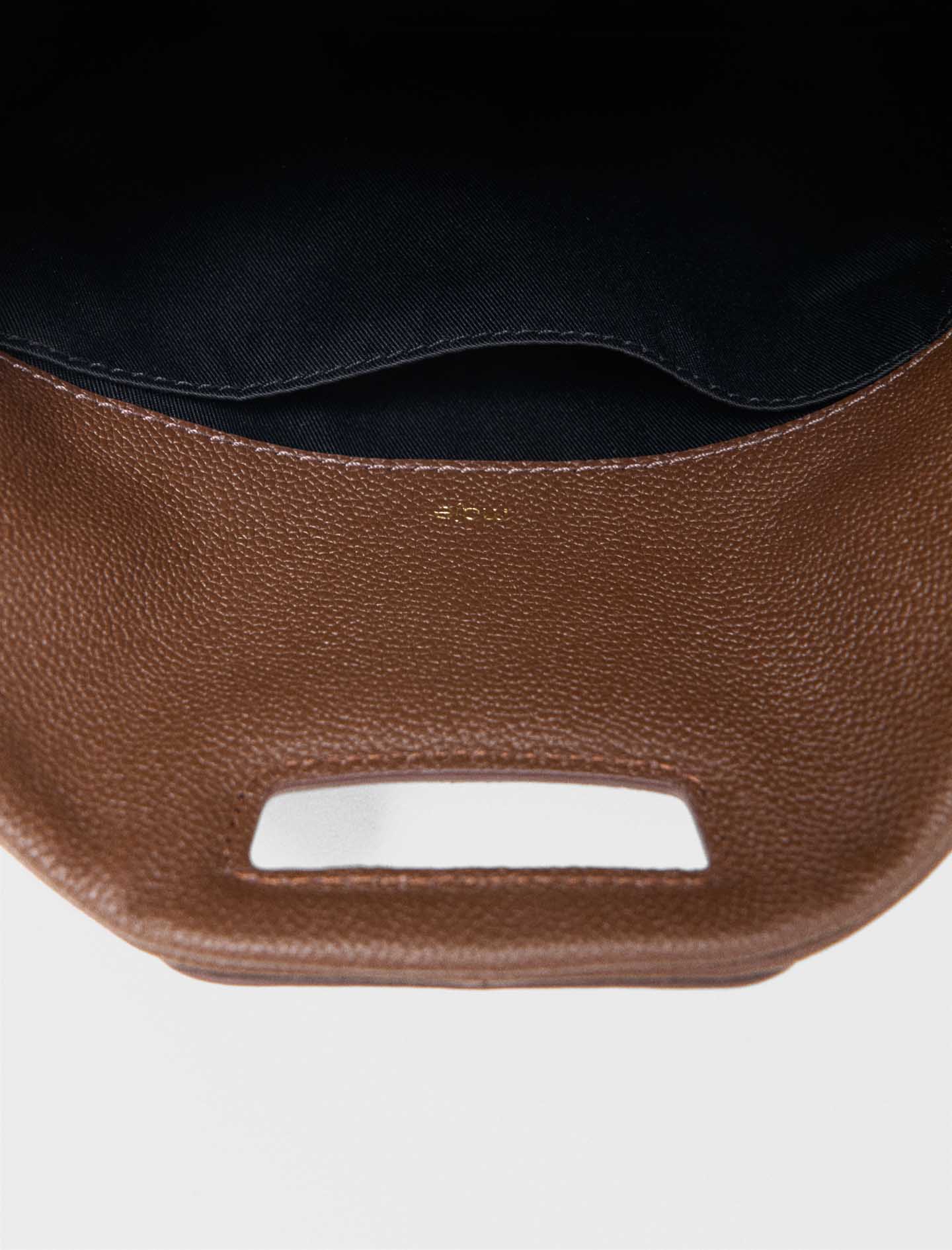 Grained leather Miss M bag - Brown