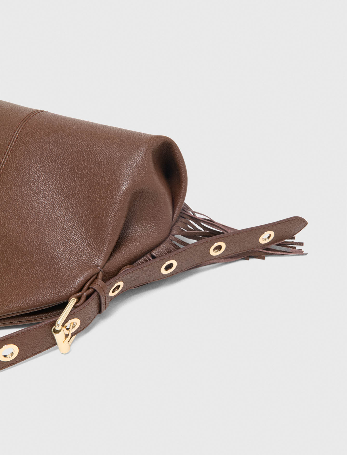 Grained leather Miss M bag - Brown