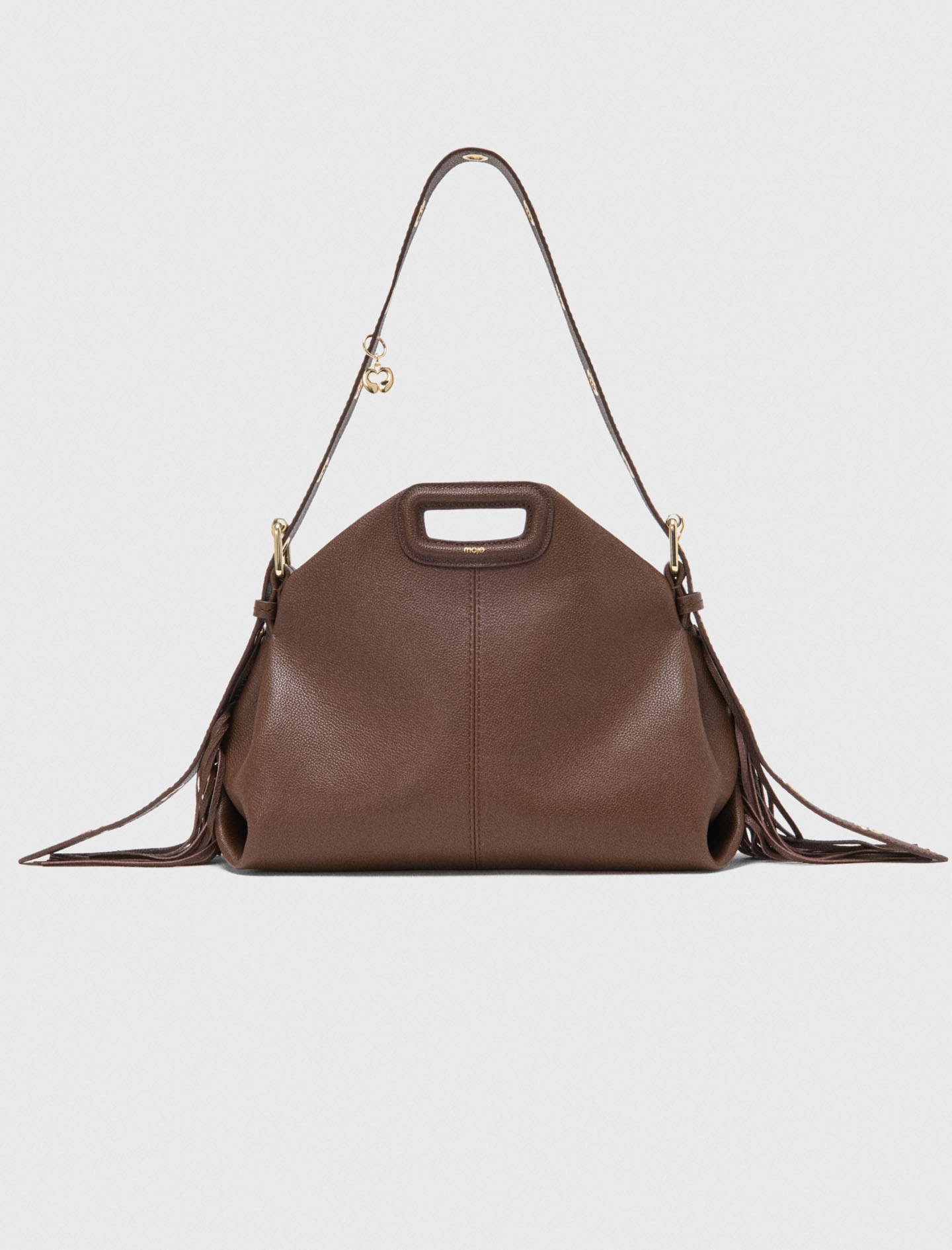 Grained leather Miss M bag - Brown