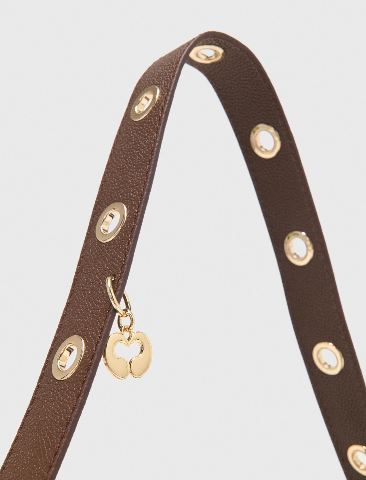 Grained leather Miss M bag - Brown