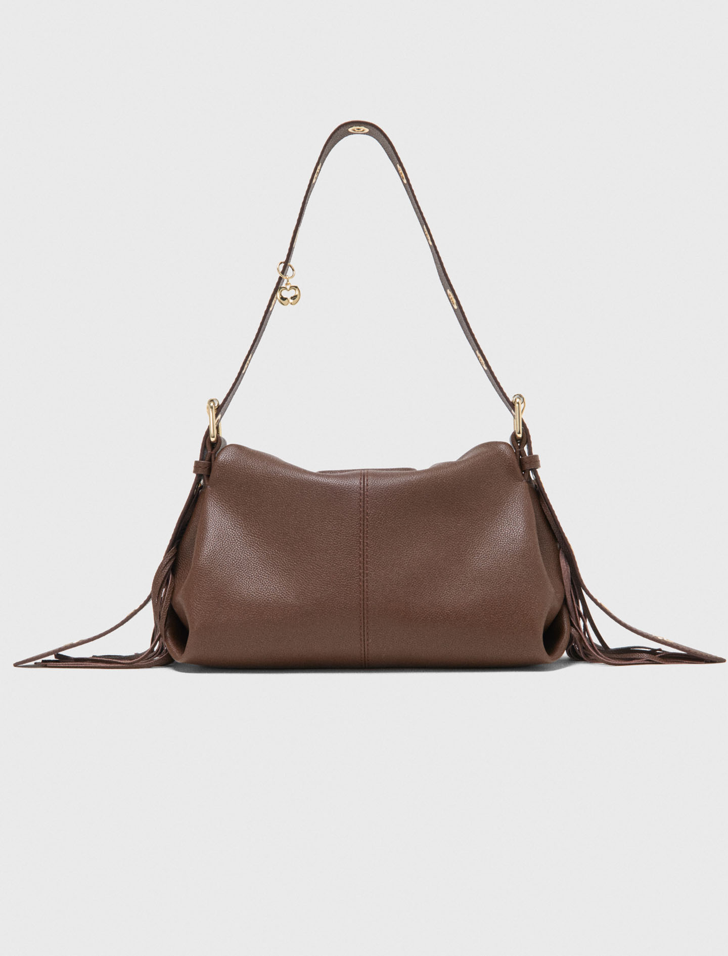 Grained leather Miss M bag - Brown