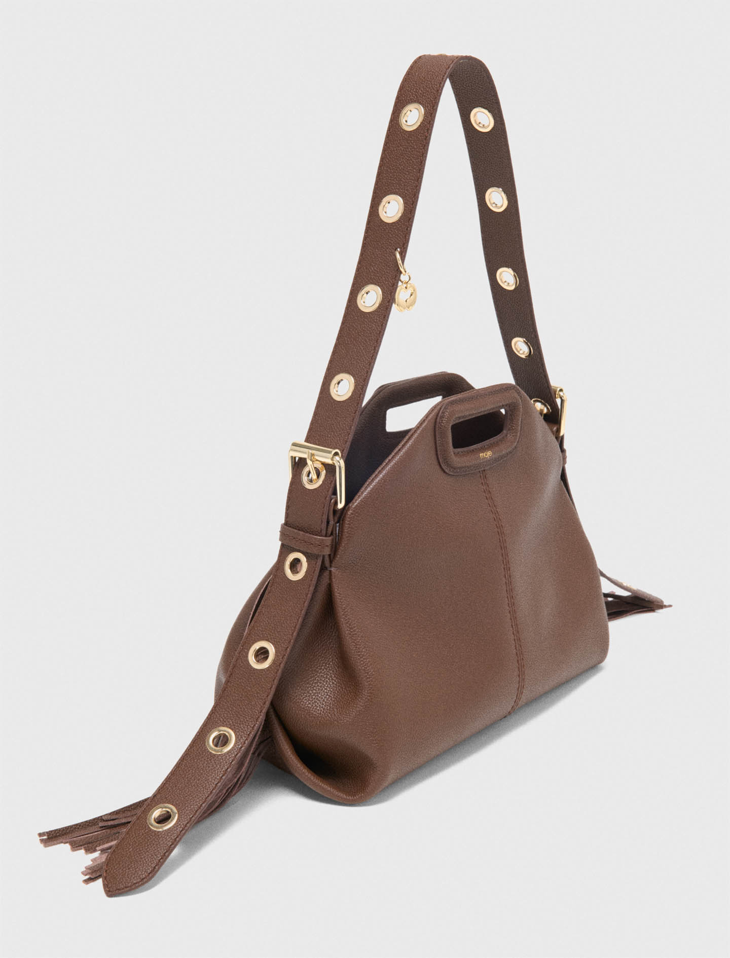 Grained leather Miss M bag - Brown
