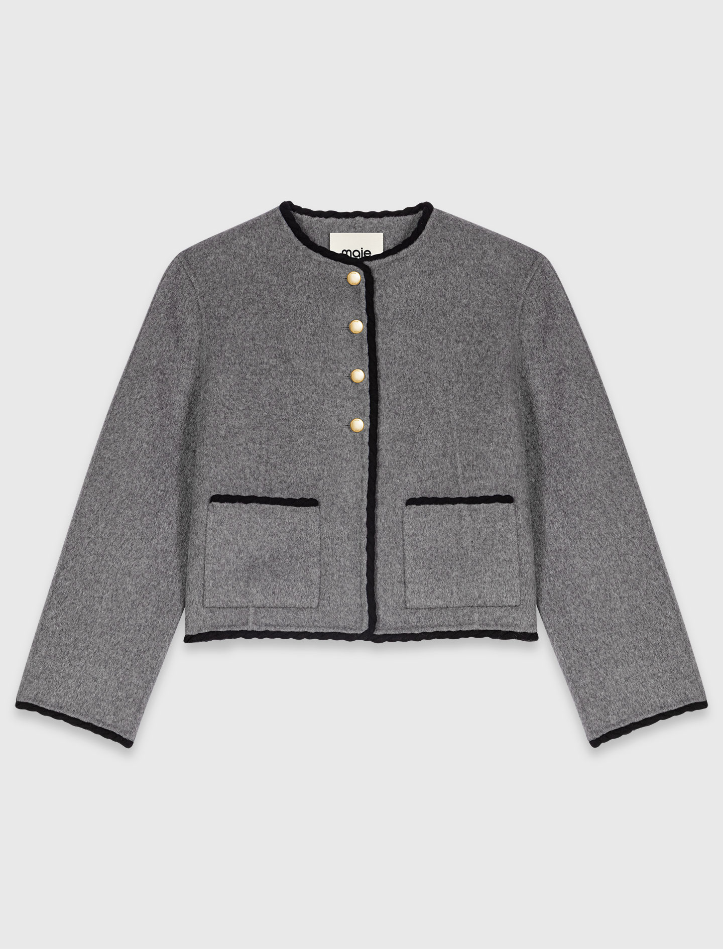 Short double-faced coat - Grey