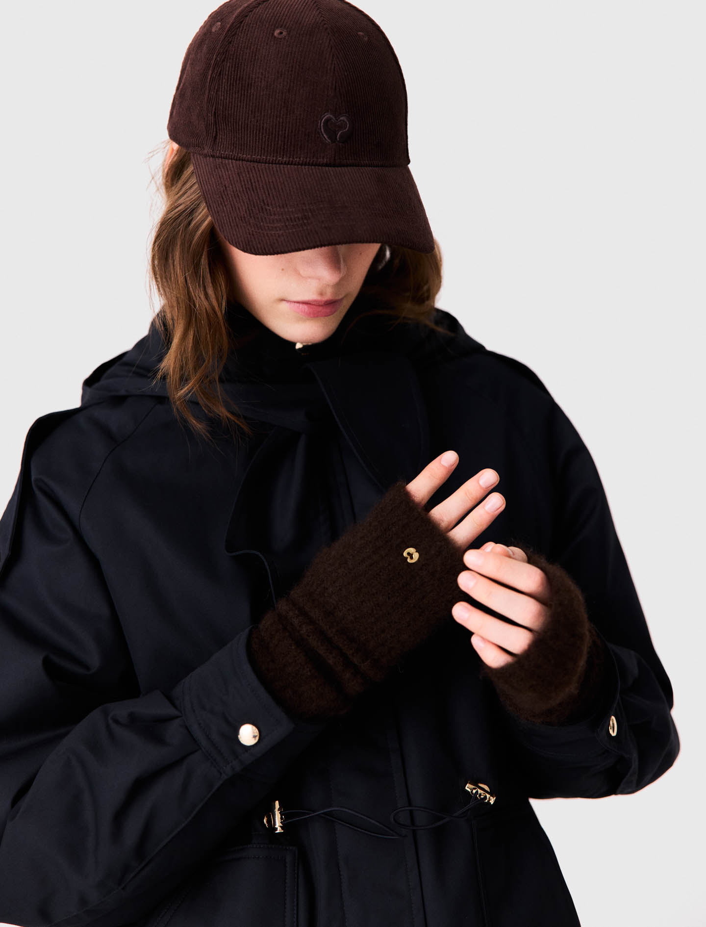 Yak blend mittens - Brown