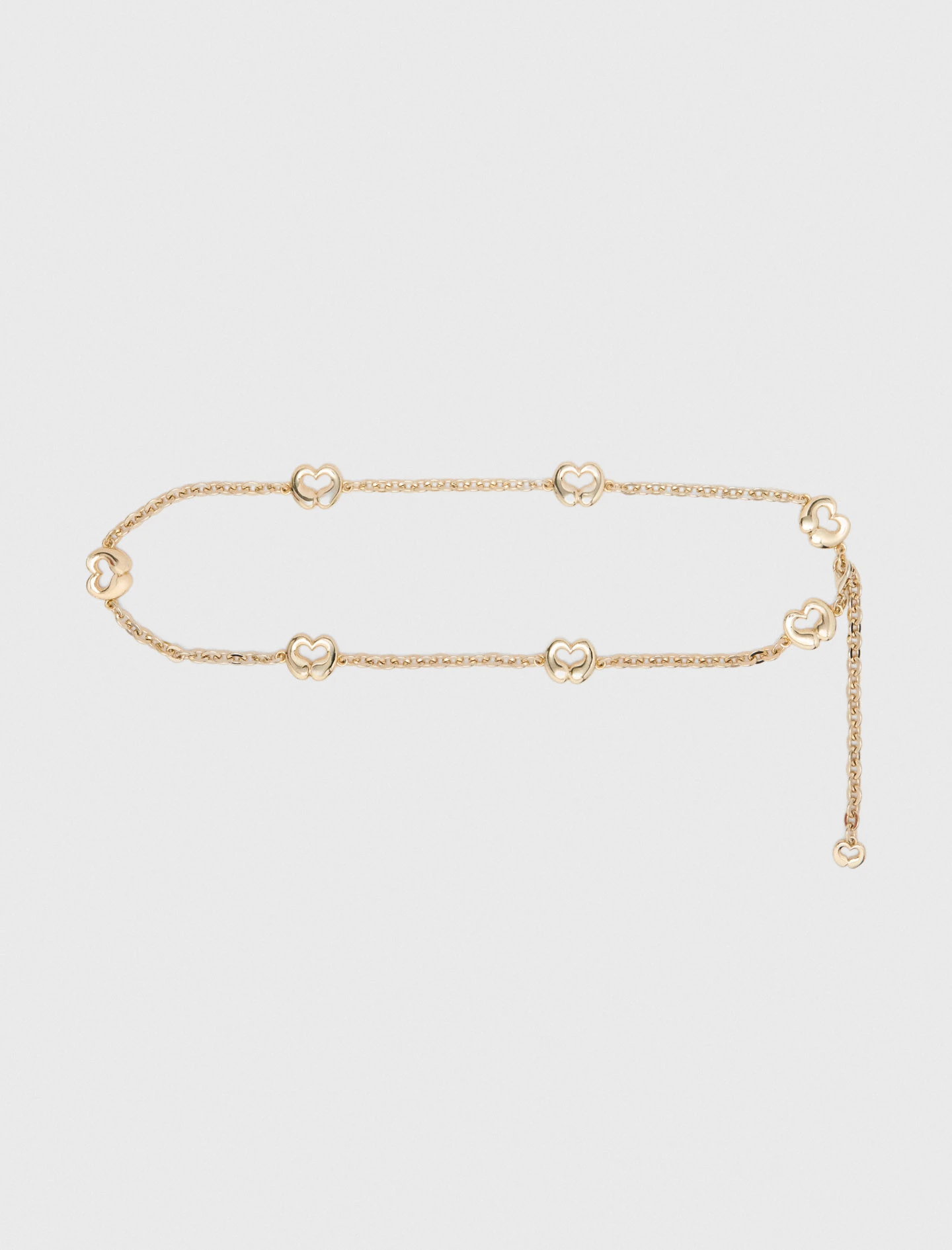 Chain belt with logo details - Gold