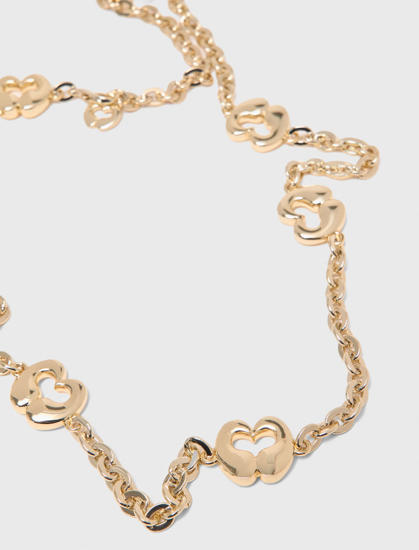Chain belt with logo details - Gold