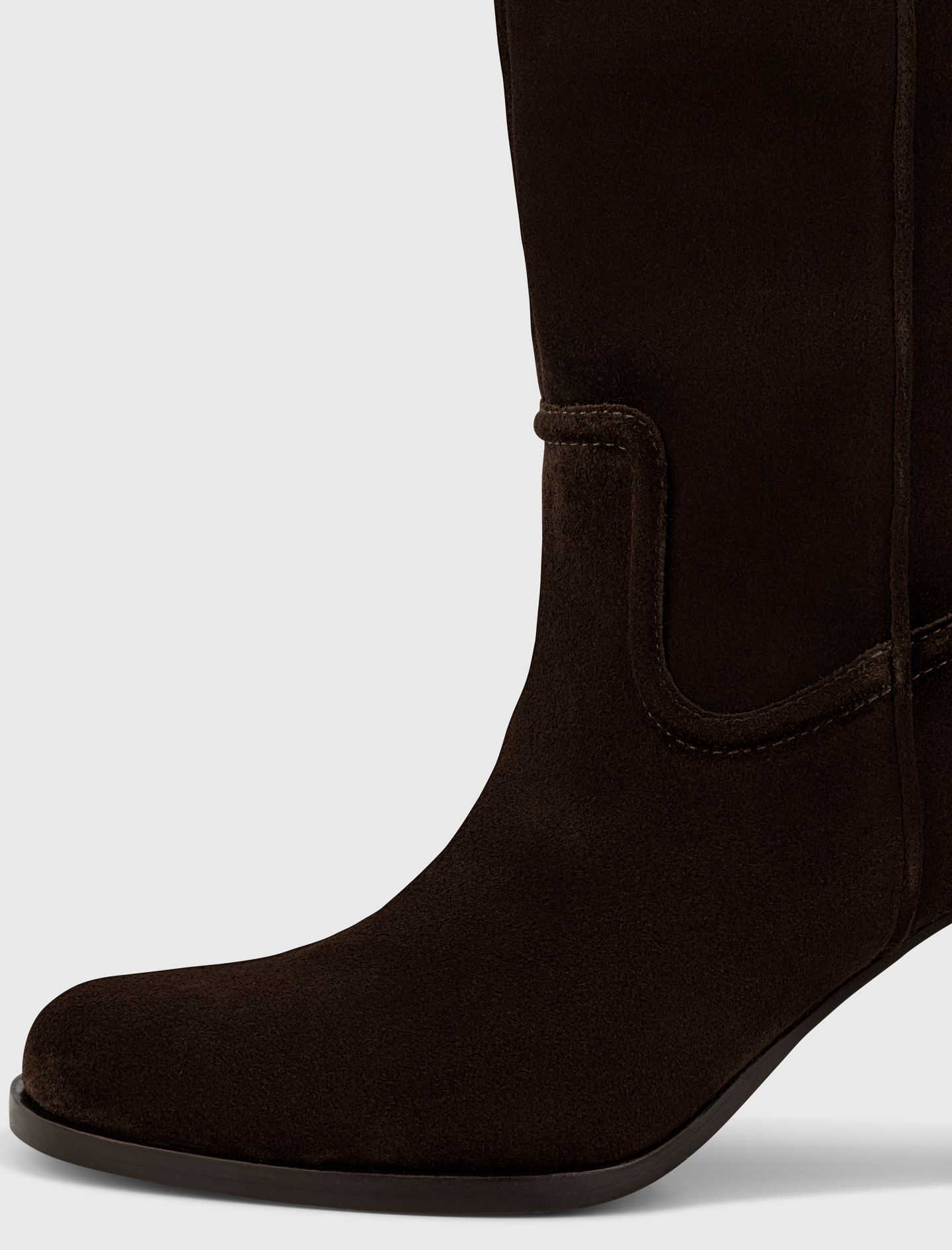 Heeled suede boots - Brown