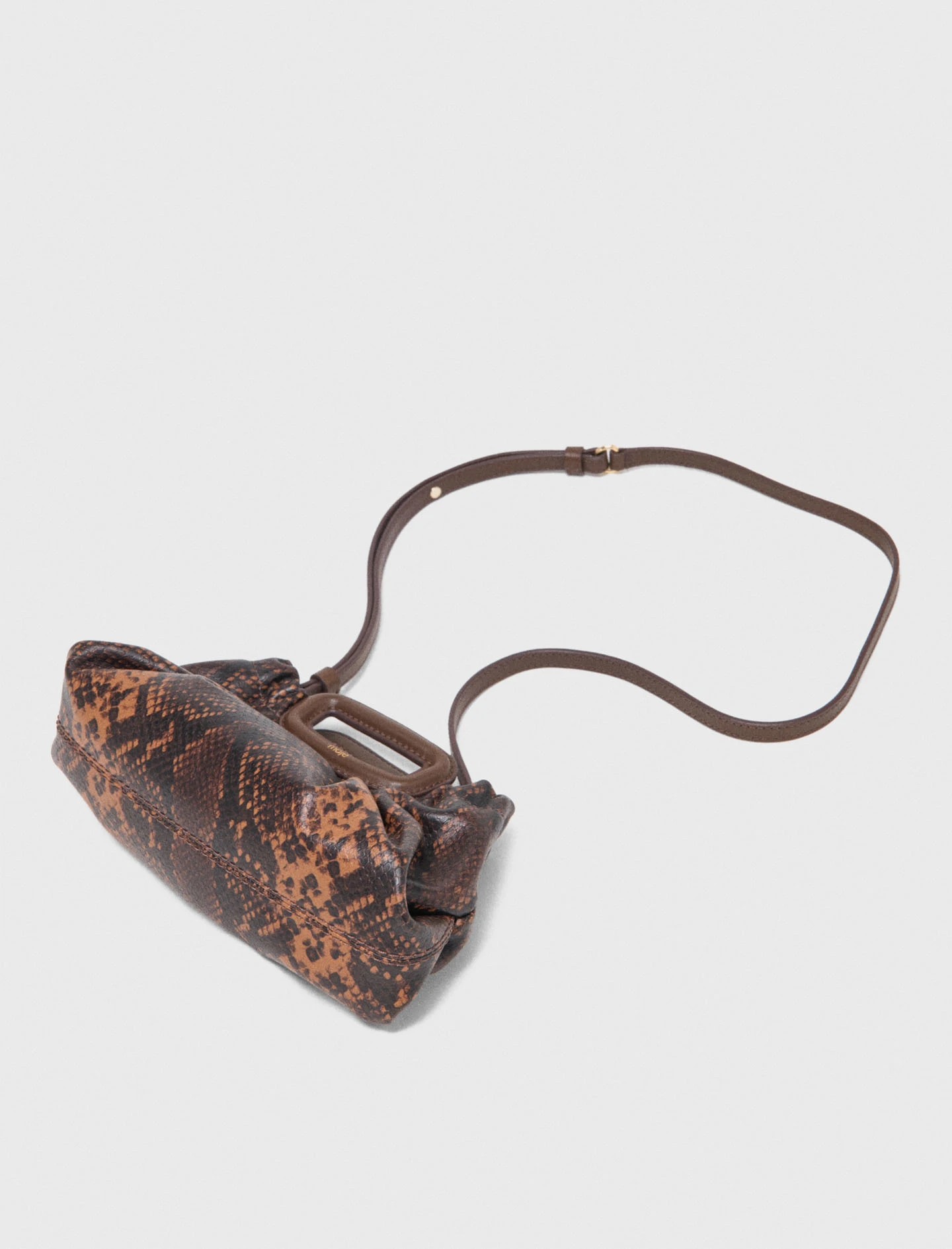 Milpli mini embossed leather pouch - Brown