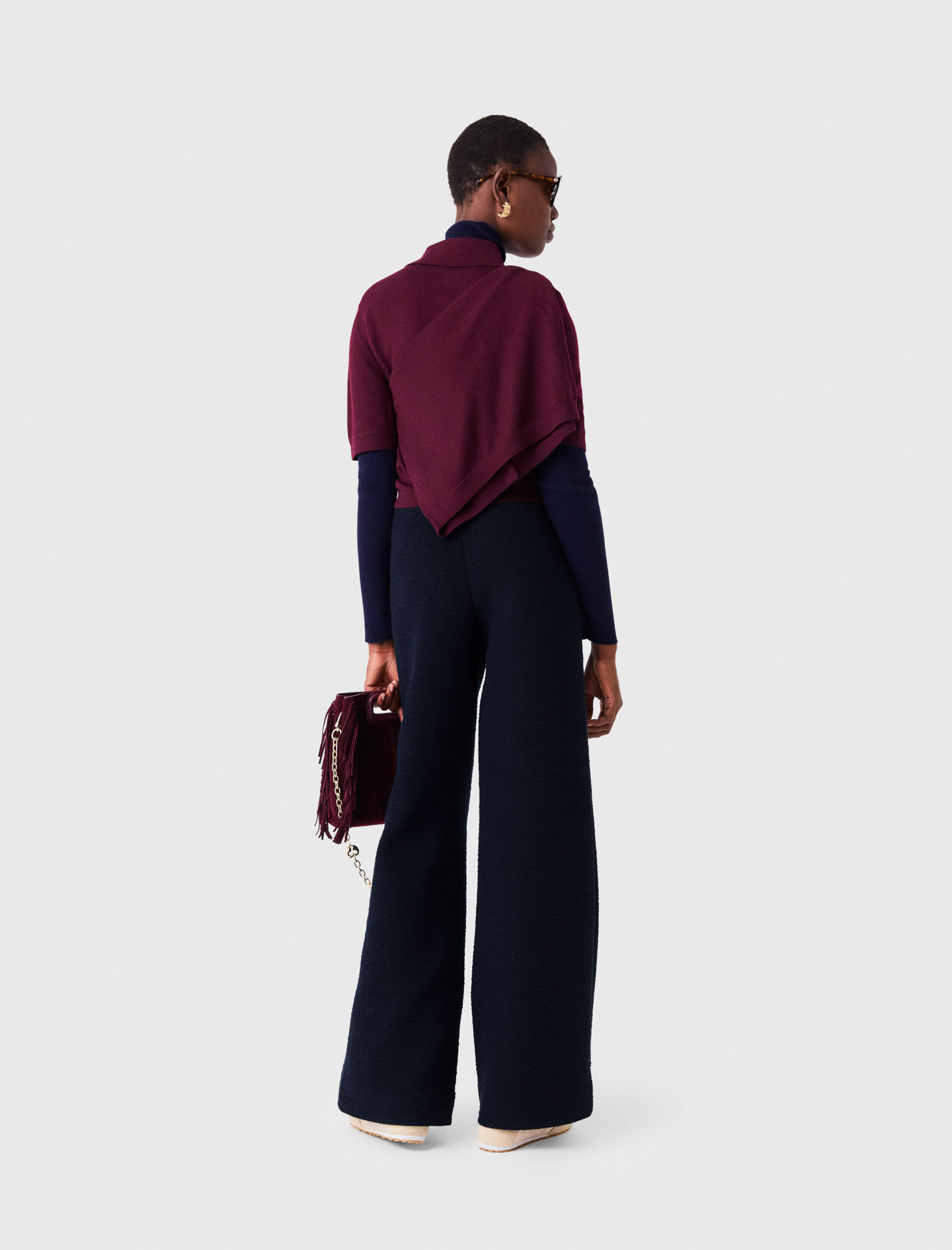 Tweed trousers - Navy