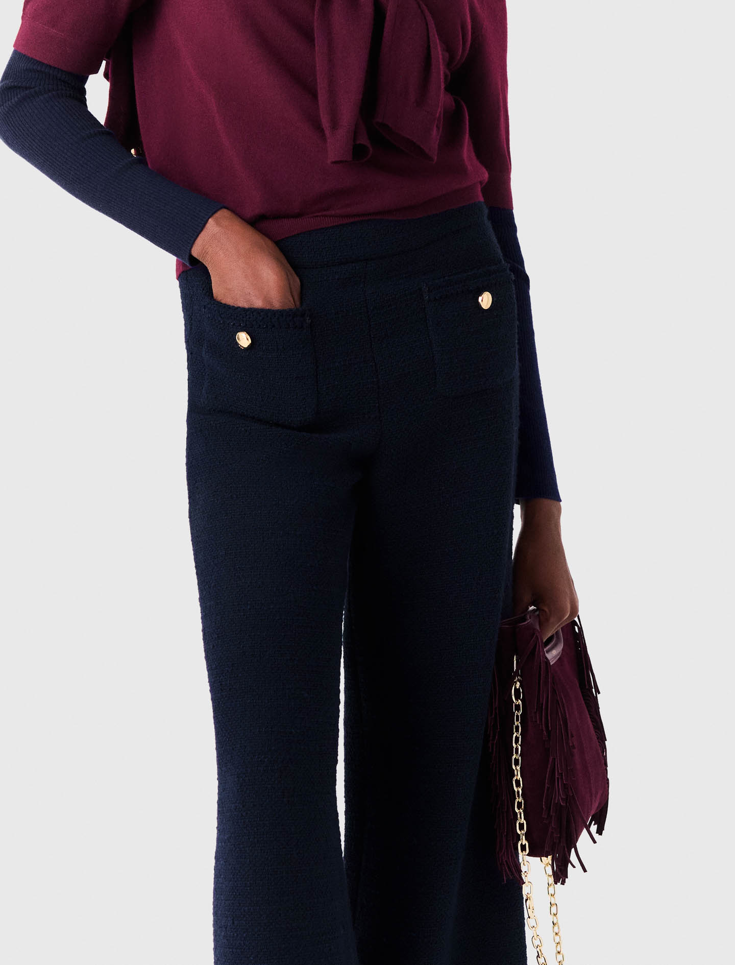 Tweed trousers - Navy