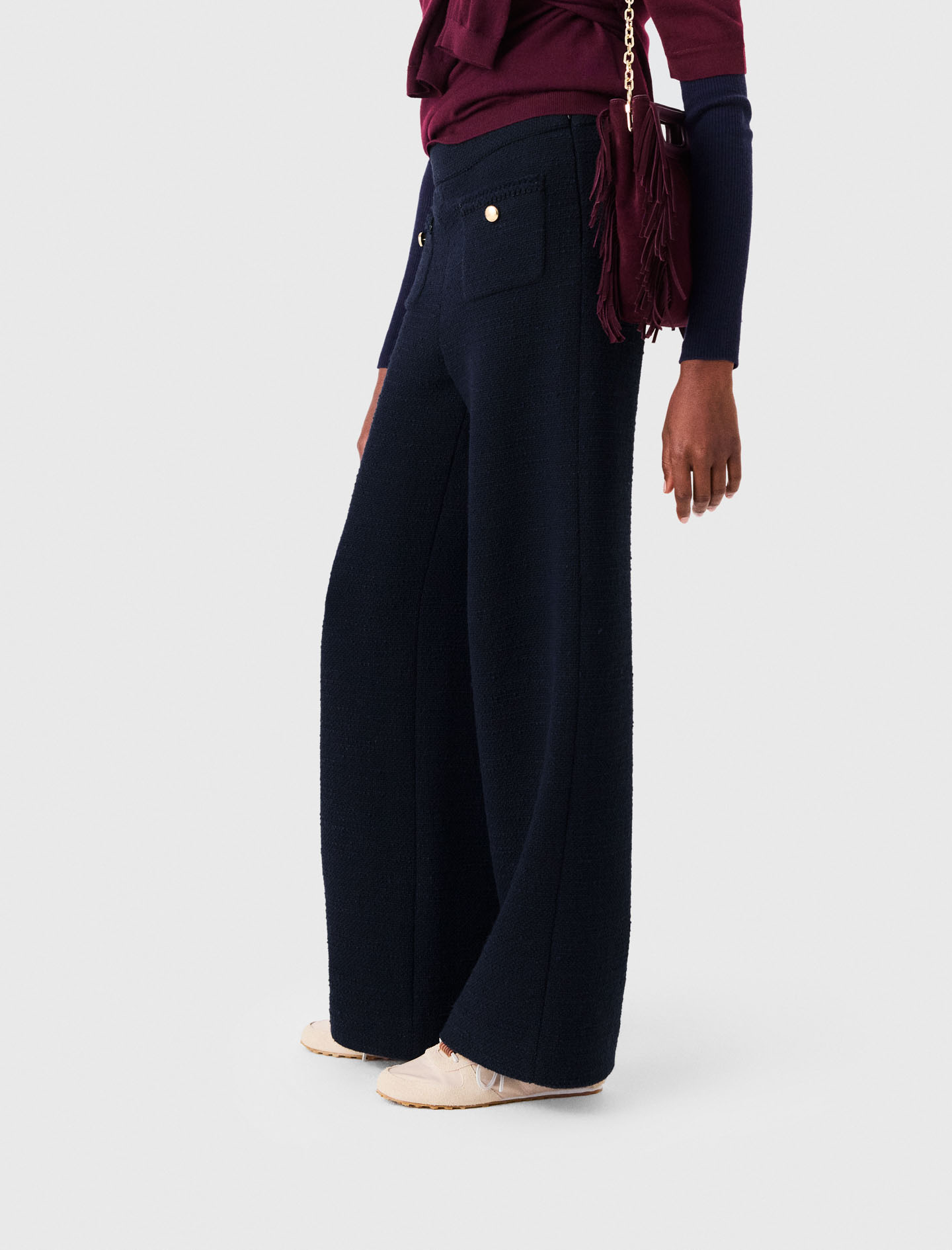 Tweed trousers - Navy