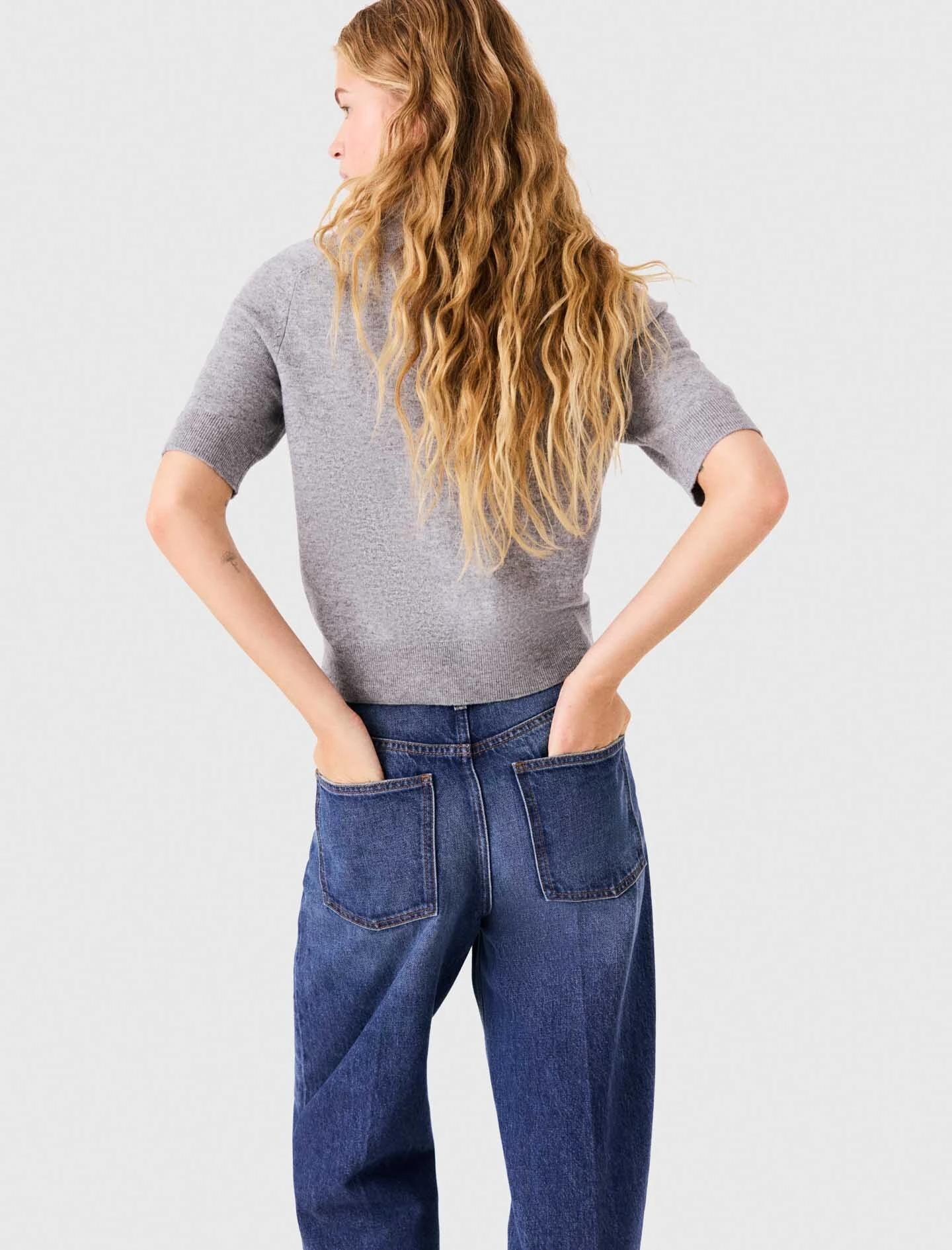 Jumper with twilly - Grey