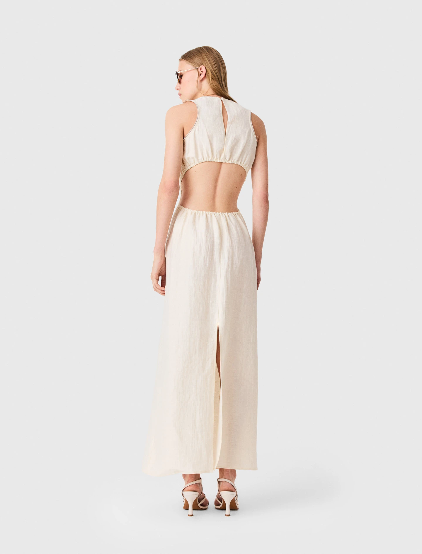 Open-back maxi dress - Beige