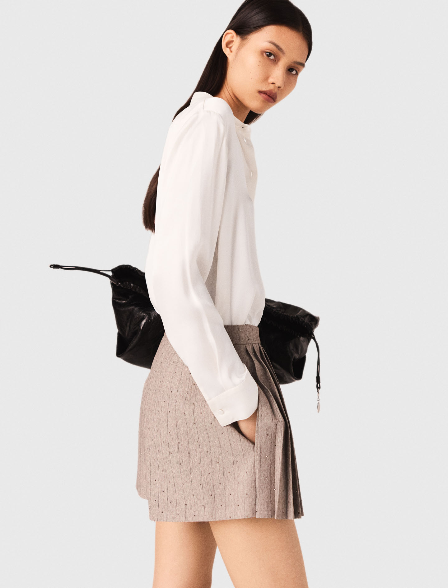 White silk shirt - White