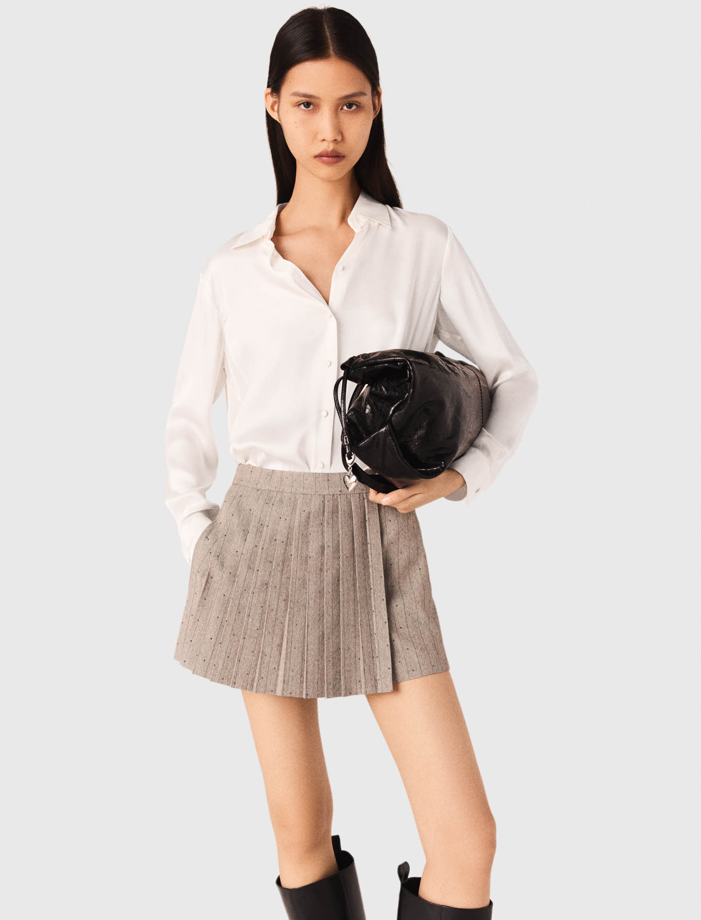 White silk shirt - White