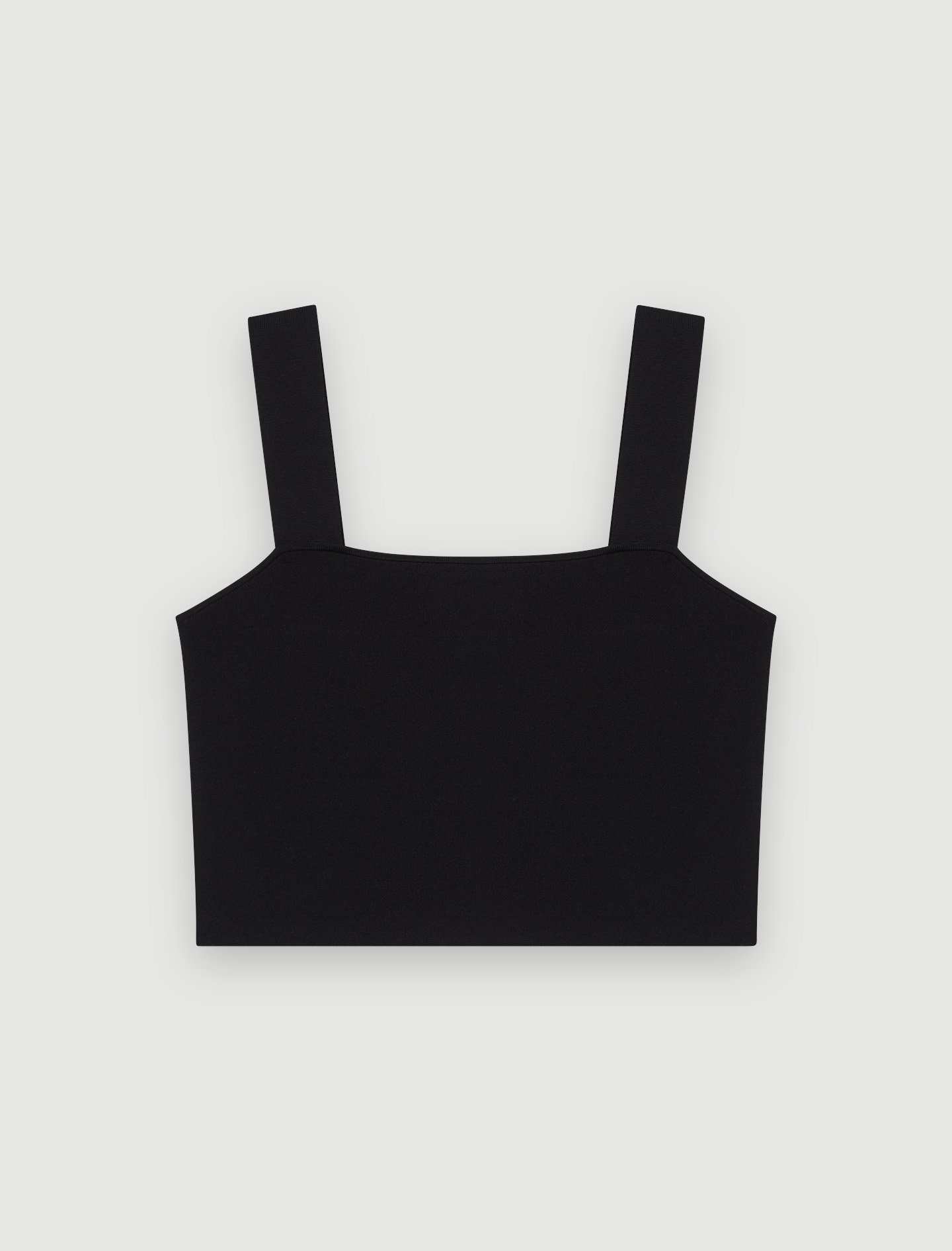 Knitted crop top - Black