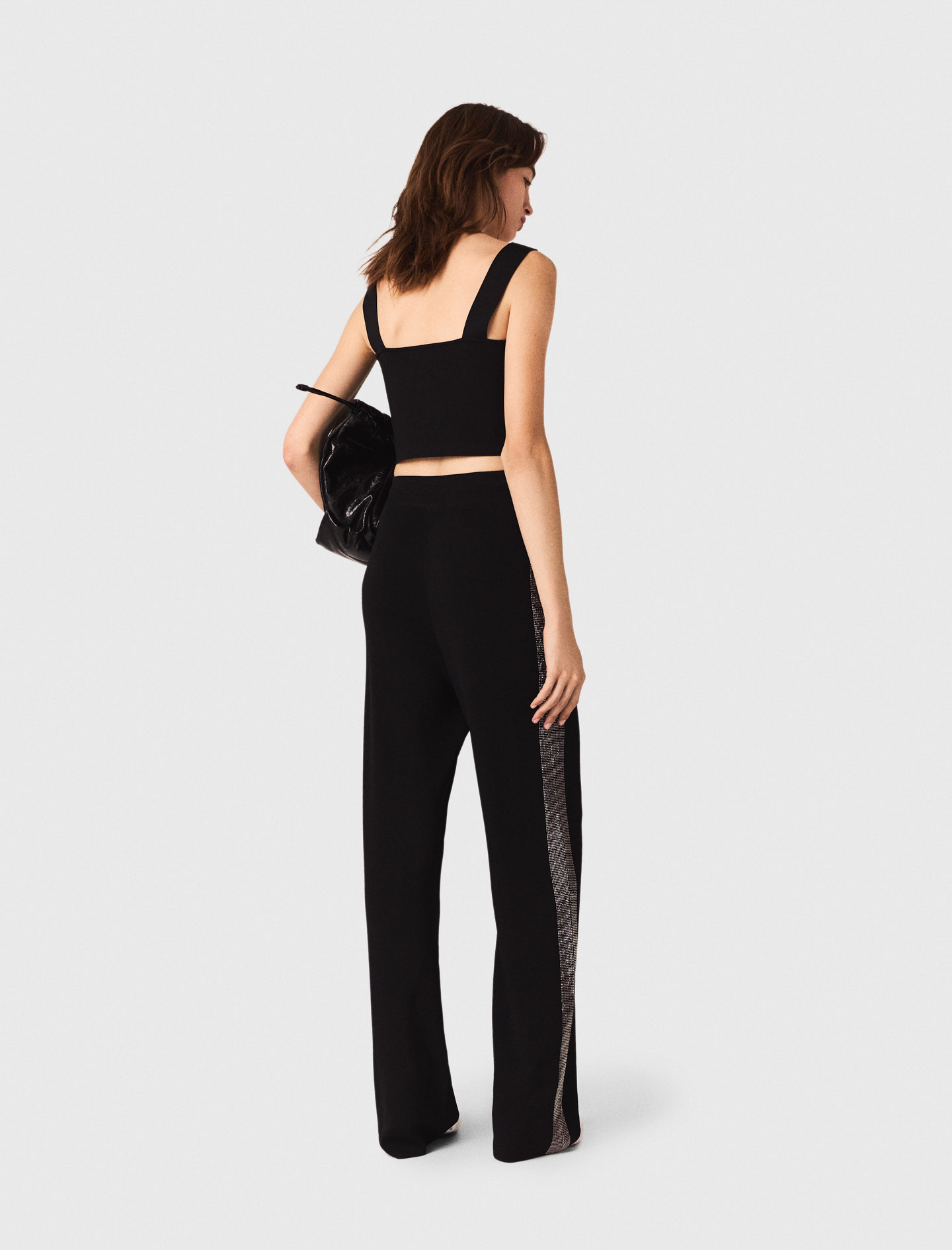 Knitted crop top - Black