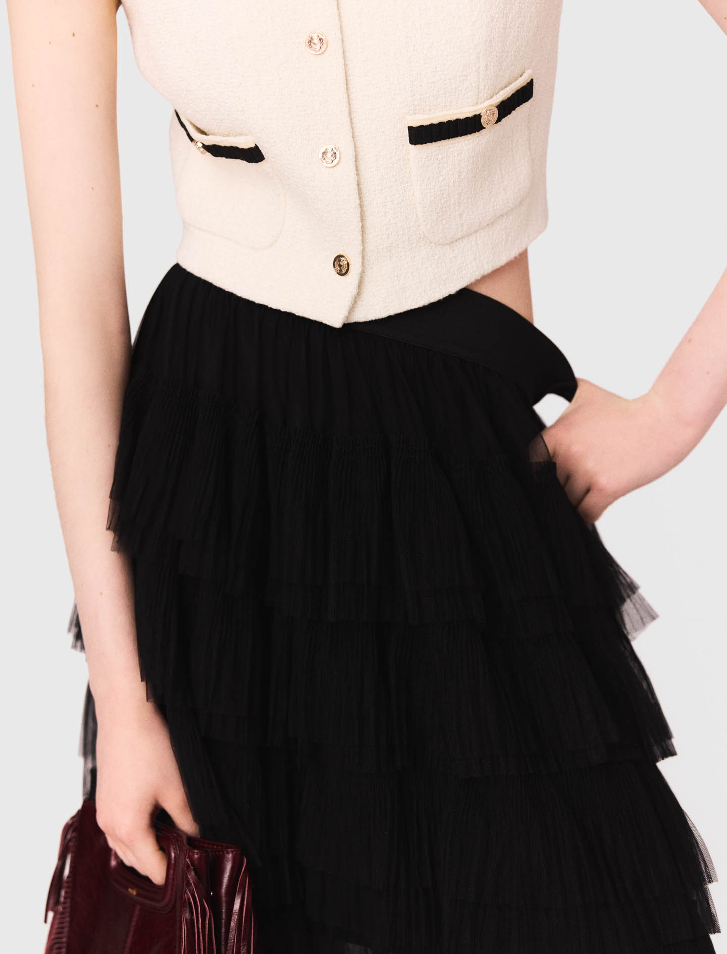 Tulle Midi Skirt -Black Tulle Midi Skirt -Black