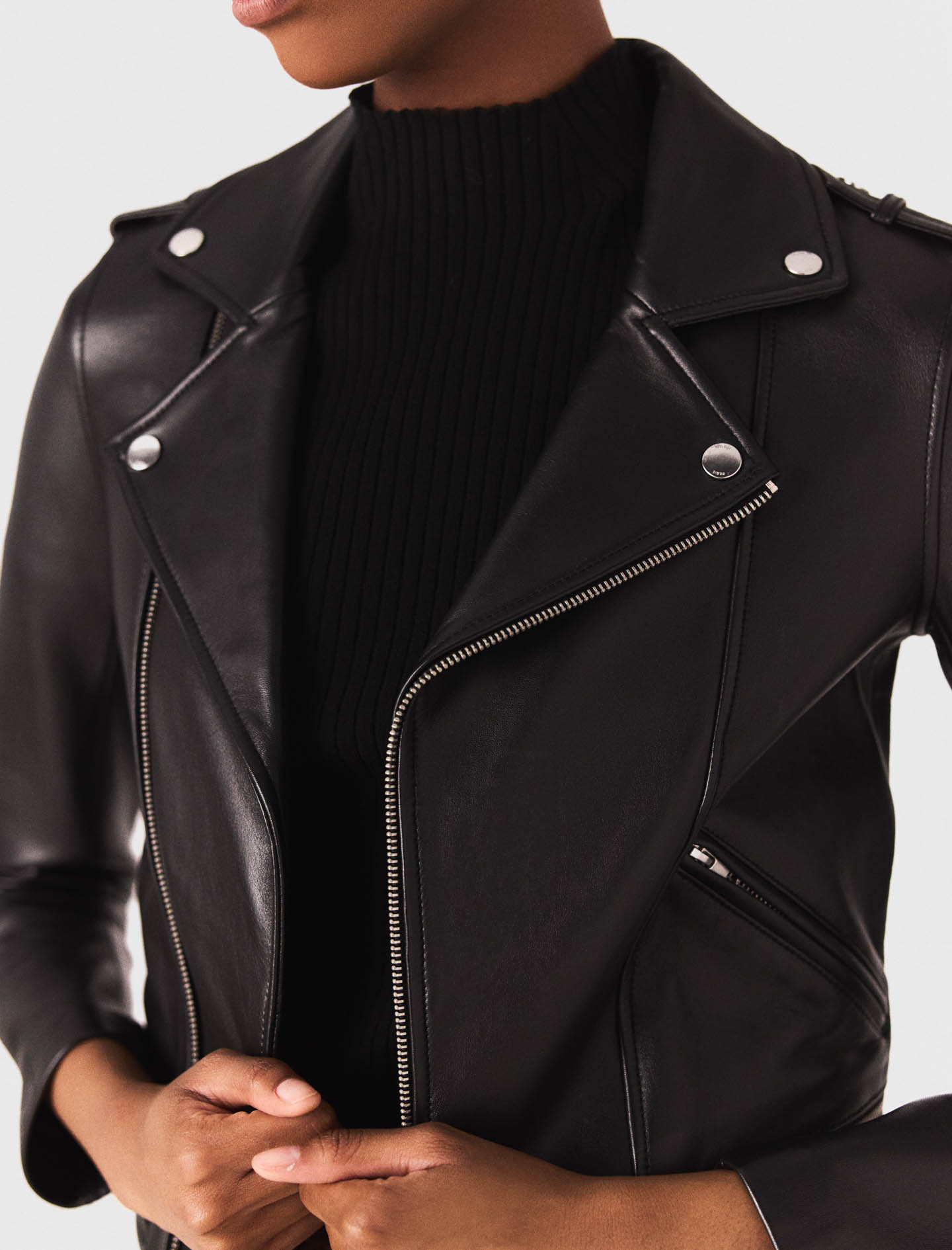 Basaltm Leather Jacket - Black