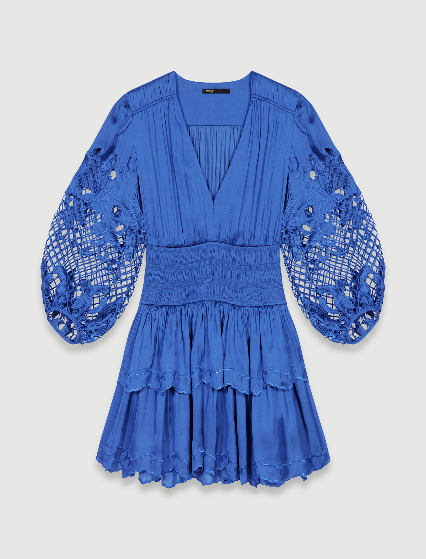 Rudmi Short Satin Dress - Blue 
