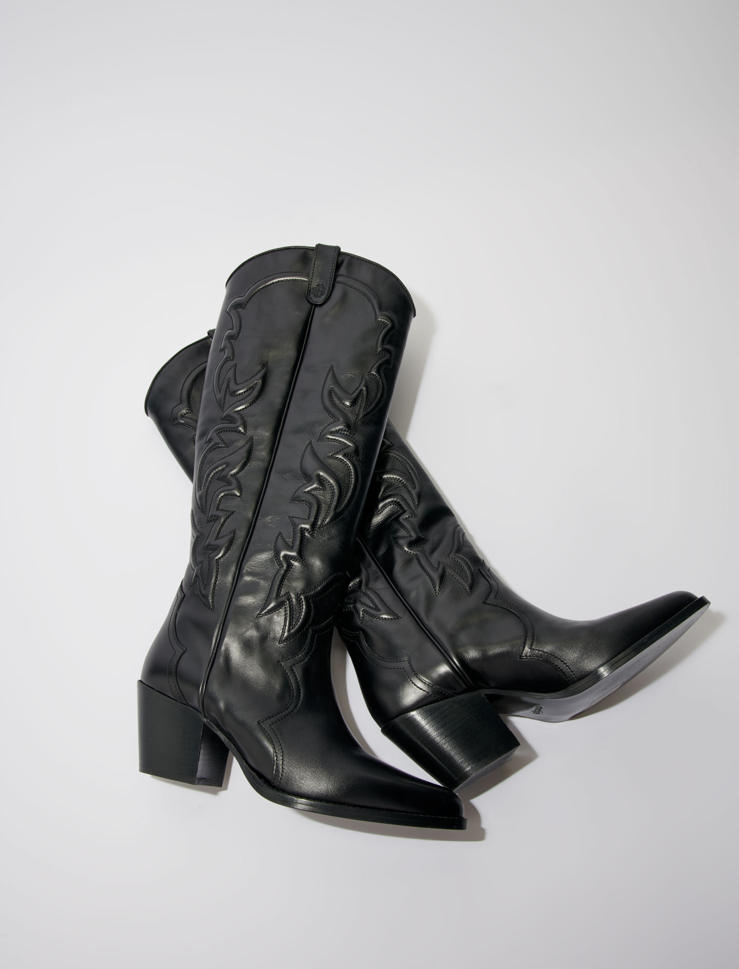 Western Leather Boots - Black