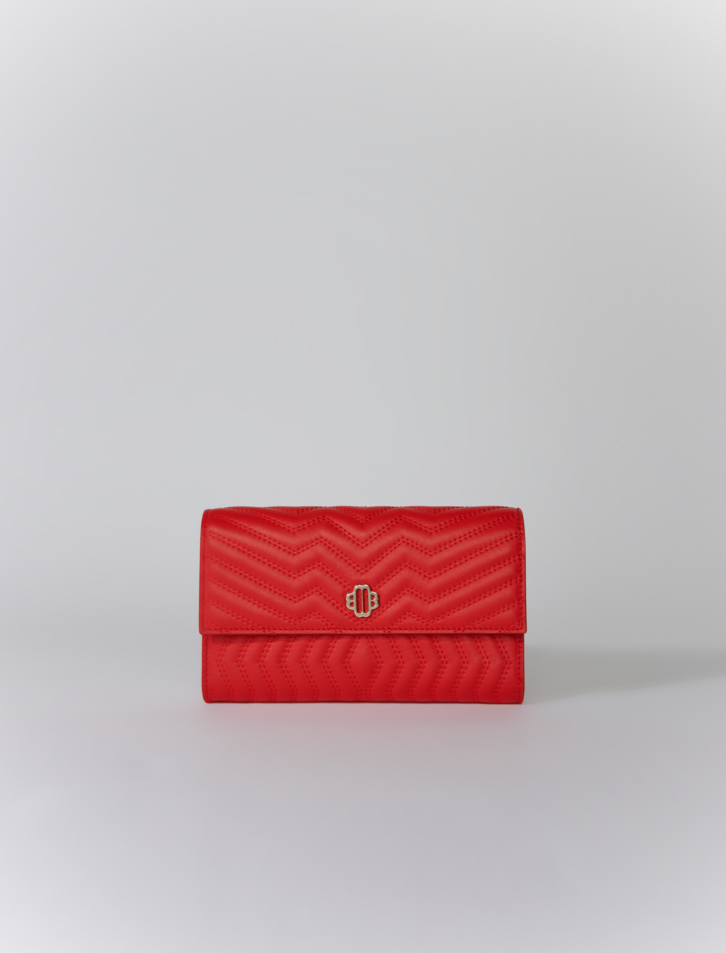 Leather Wallet on Chain - Red