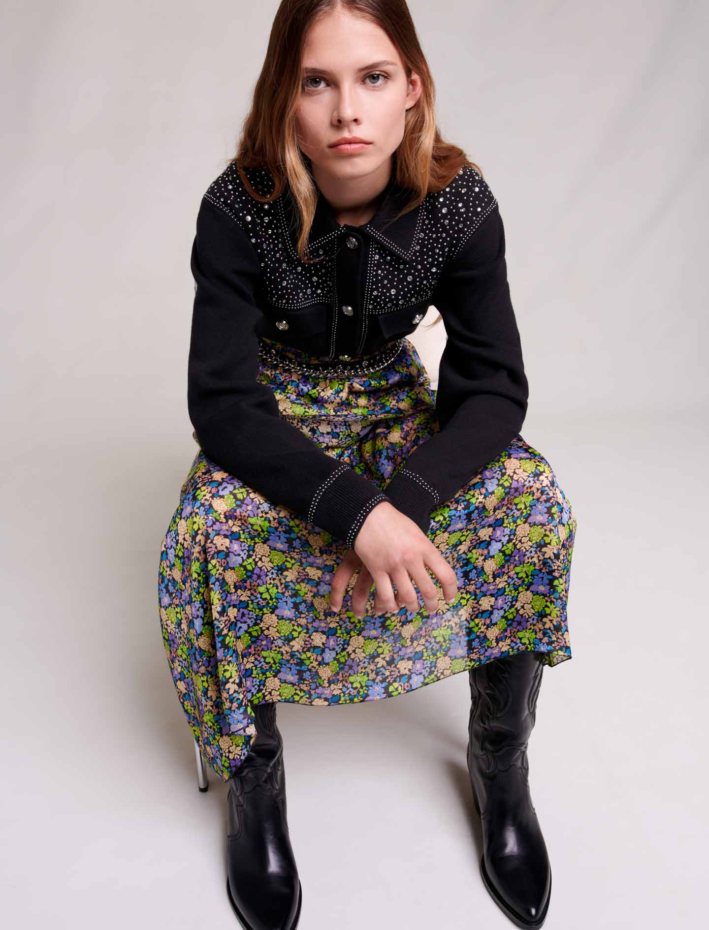 Long Floral Skirt - Multicolour