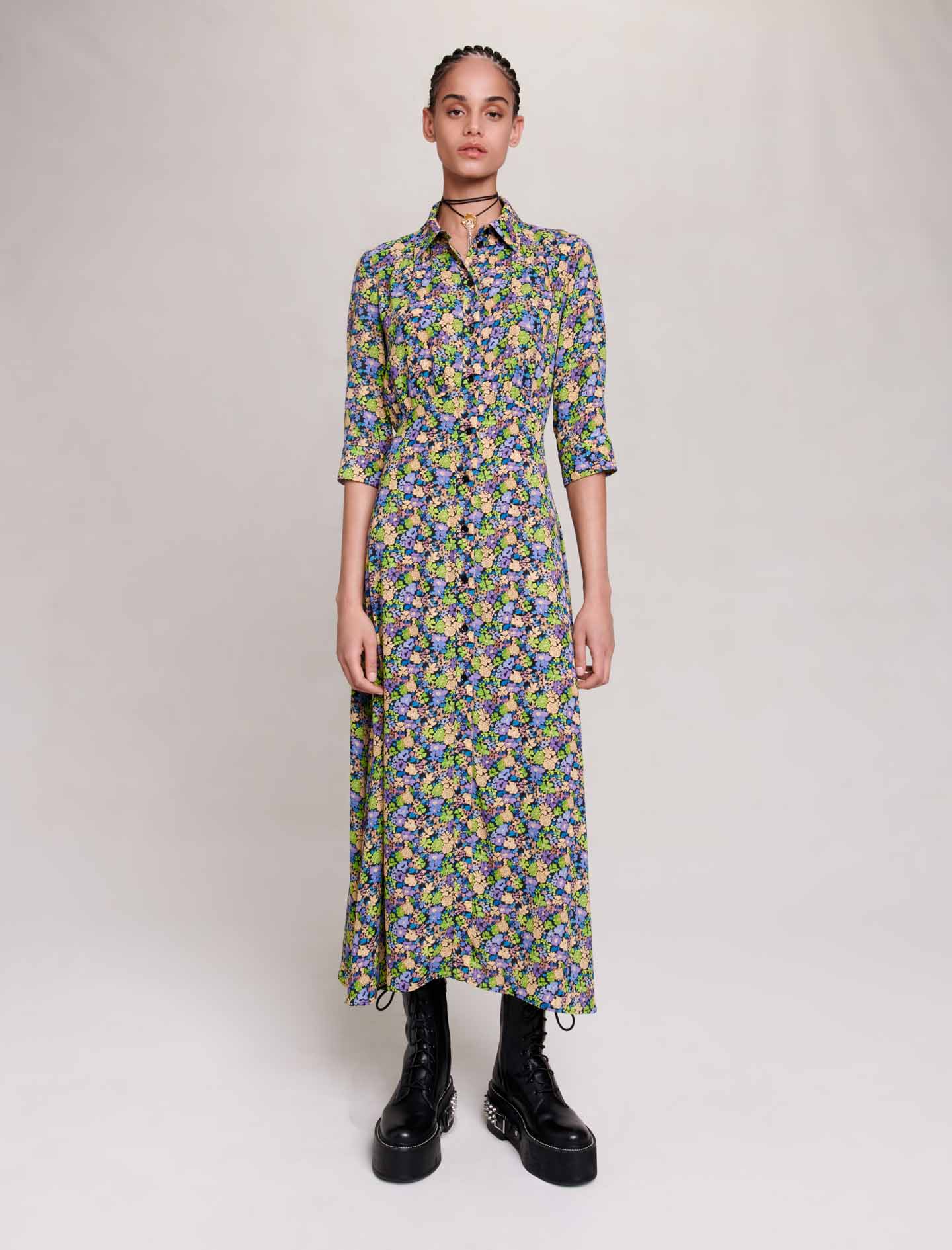 Long Floral Dress - Multicolour