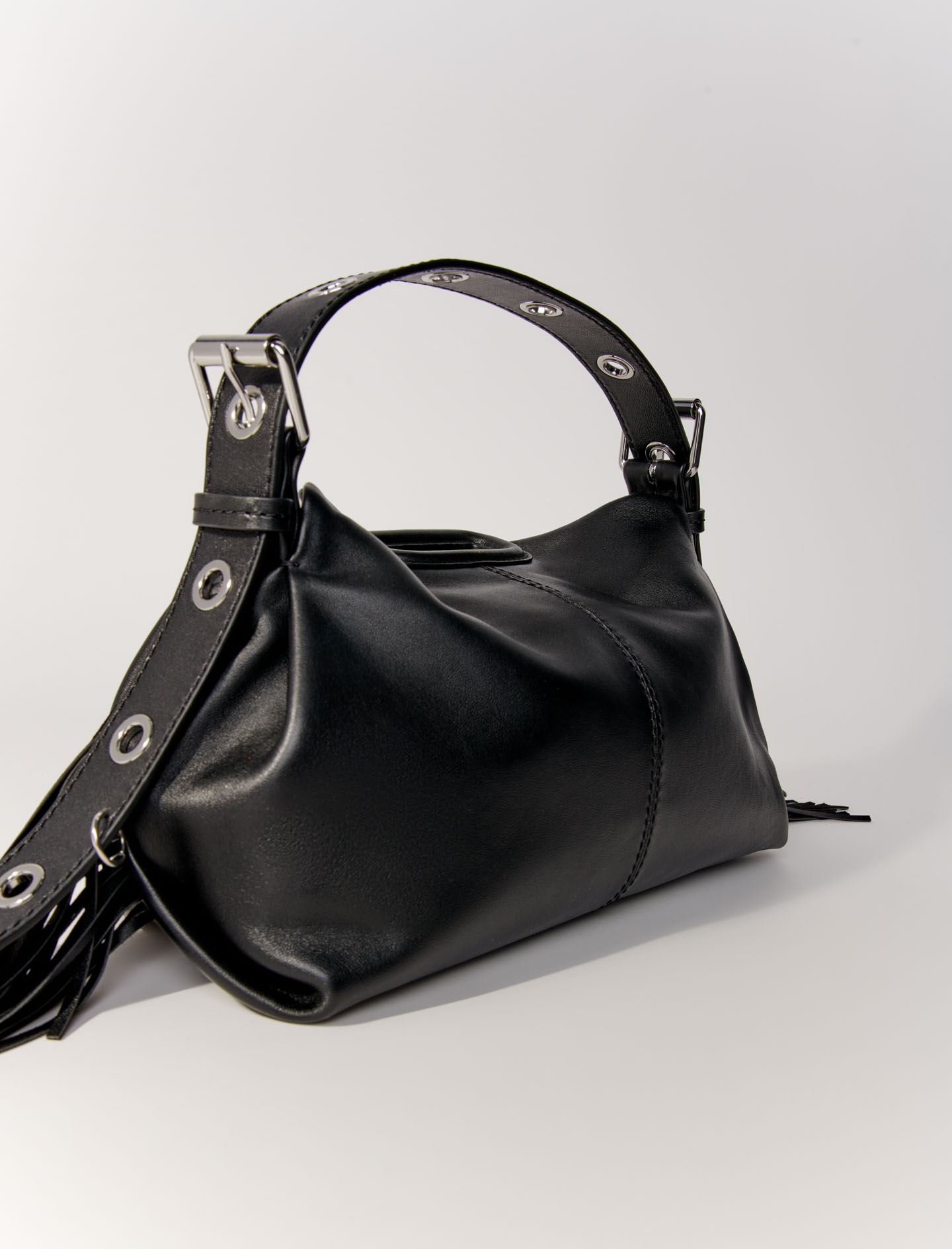 Smooth Leather Miss M Bag - Black