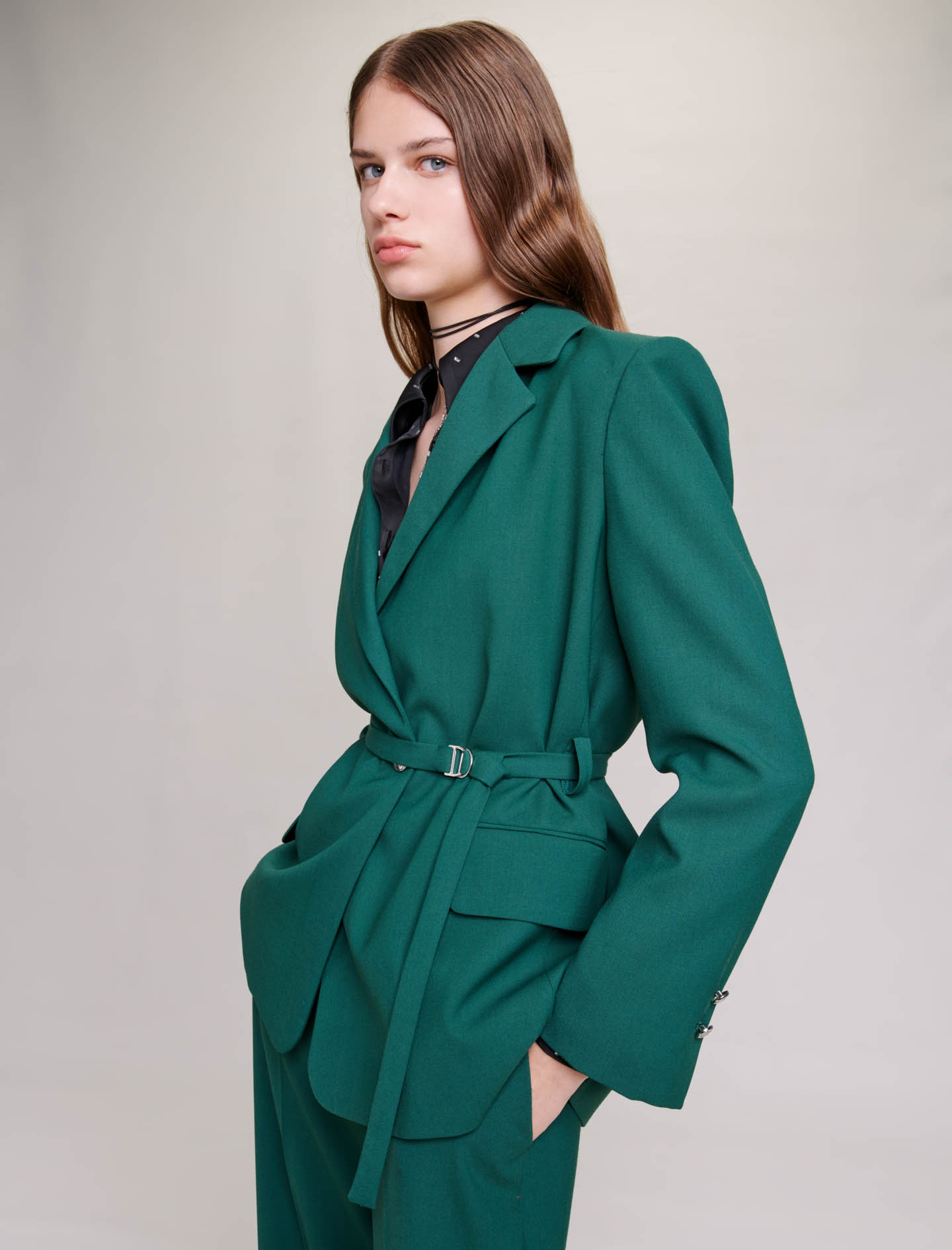 Billowy Suit Jacket - Green
