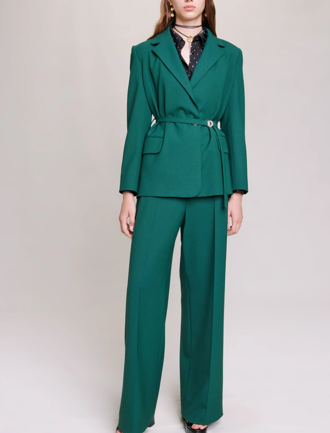 Billowy Suit Jacket - Green