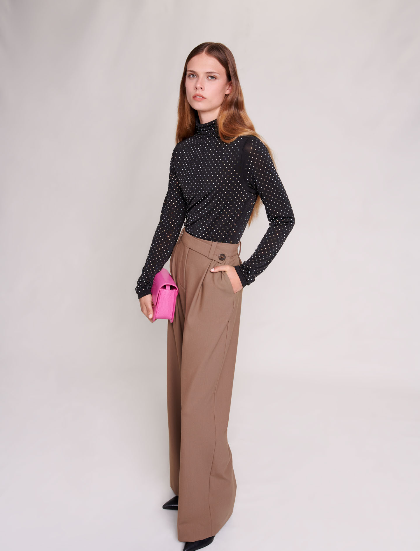 Camel Wide Leg Trousers - Camel