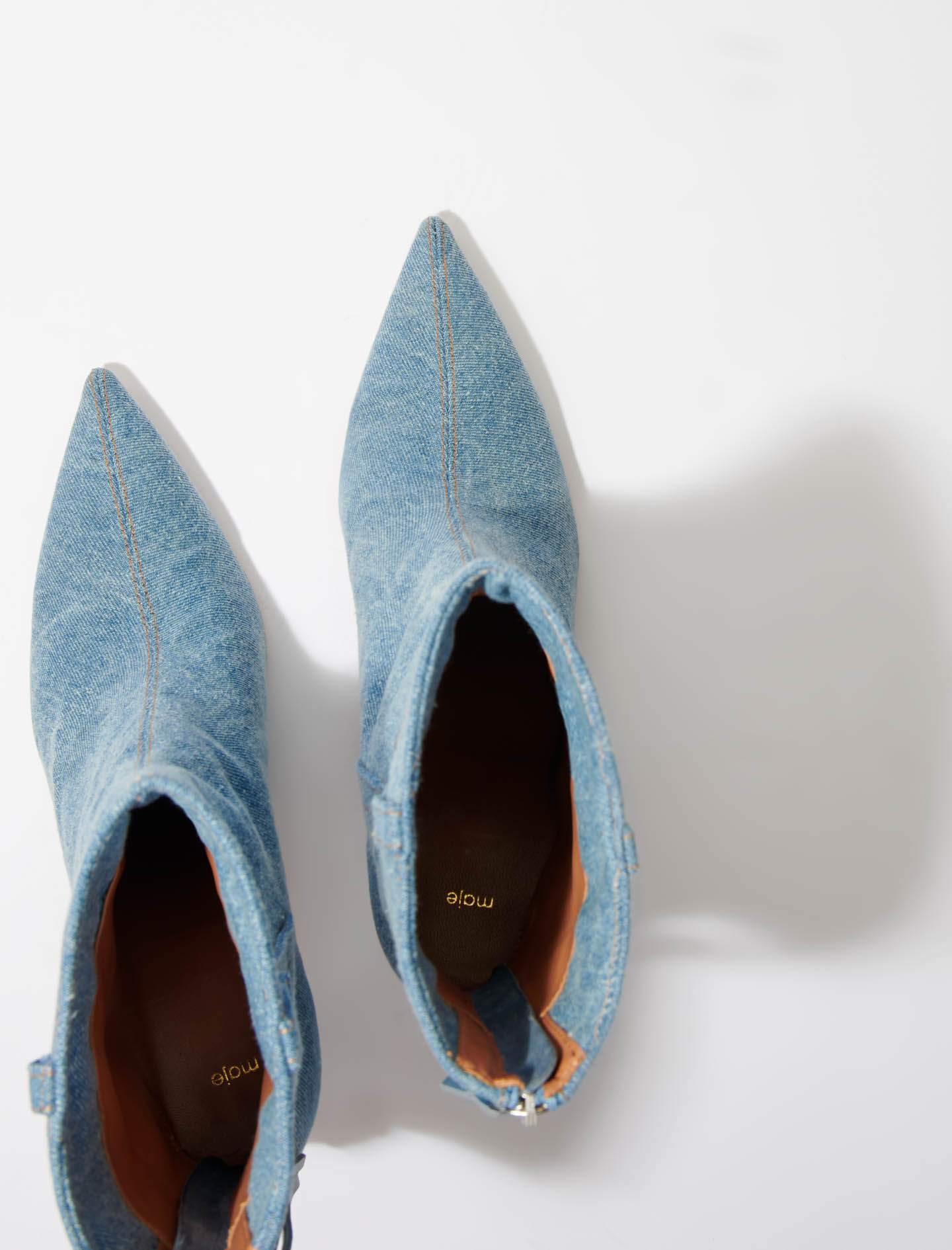 Denim Boots with pointed toe - Blue