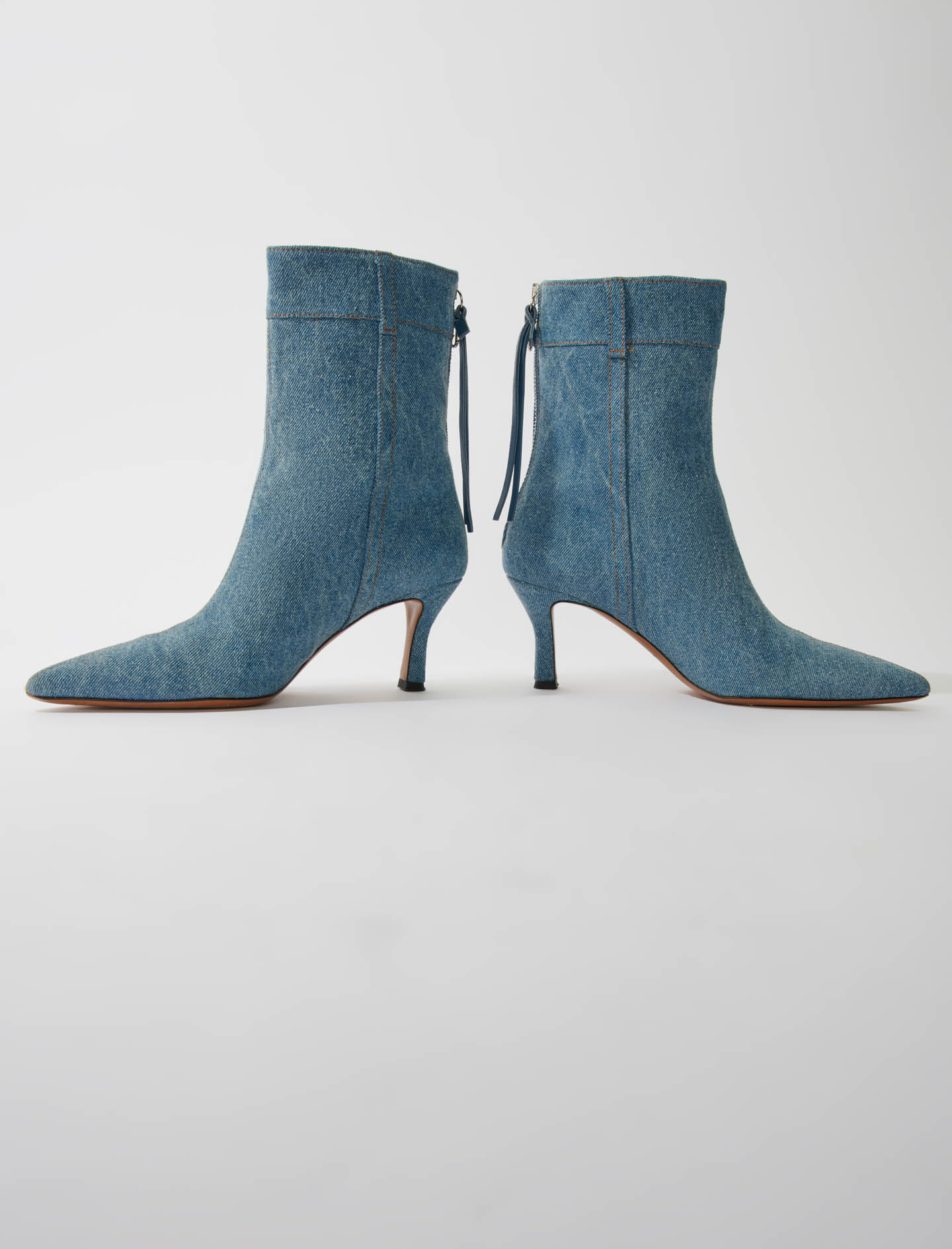 Denim Boots with pointed toe - Blue